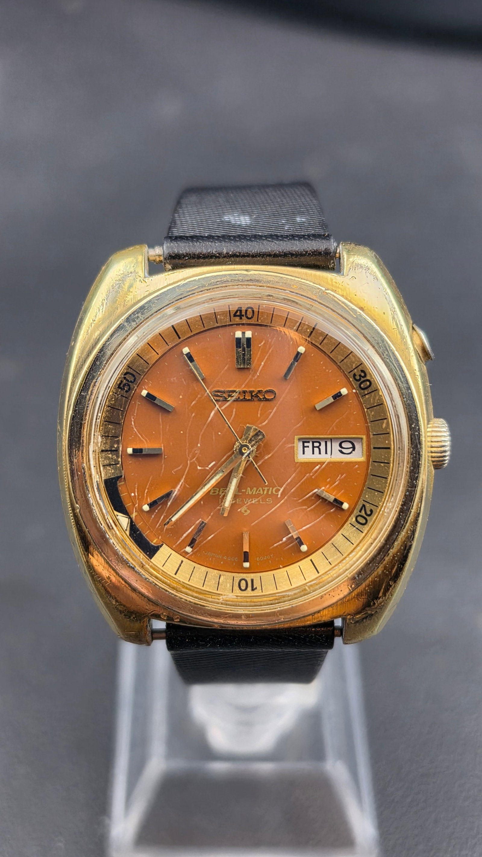 Vintage 1972 Seiko Bell-Matic 4006-6037 Automatic Alarm Day-Date 17 Jewel Watch 38mm (1 of 11)