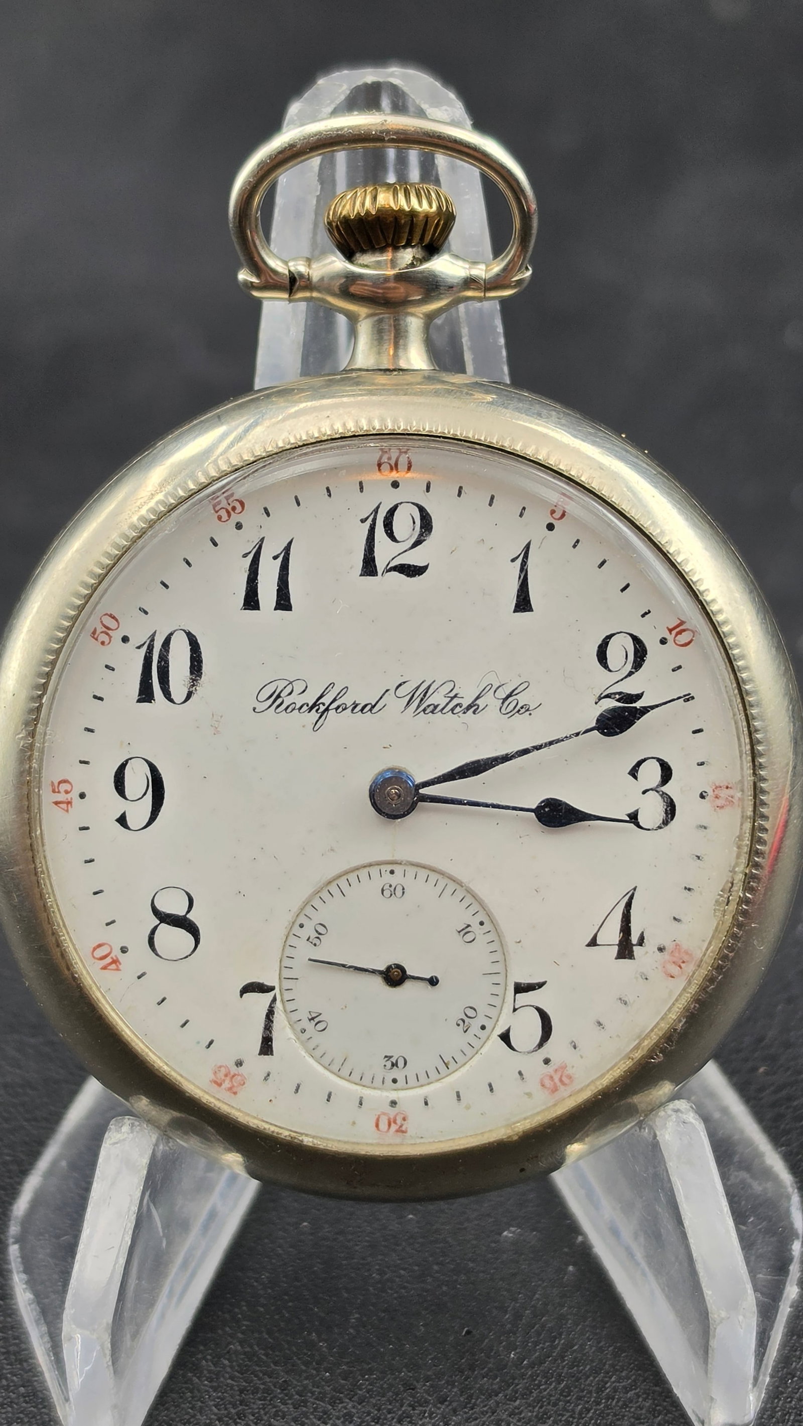 Antique 1902 Rockford Watch Co. Grade 595 16s 11-Jewel Open Face Pocket Watch Rockford IL Star Watch (1 of 8)