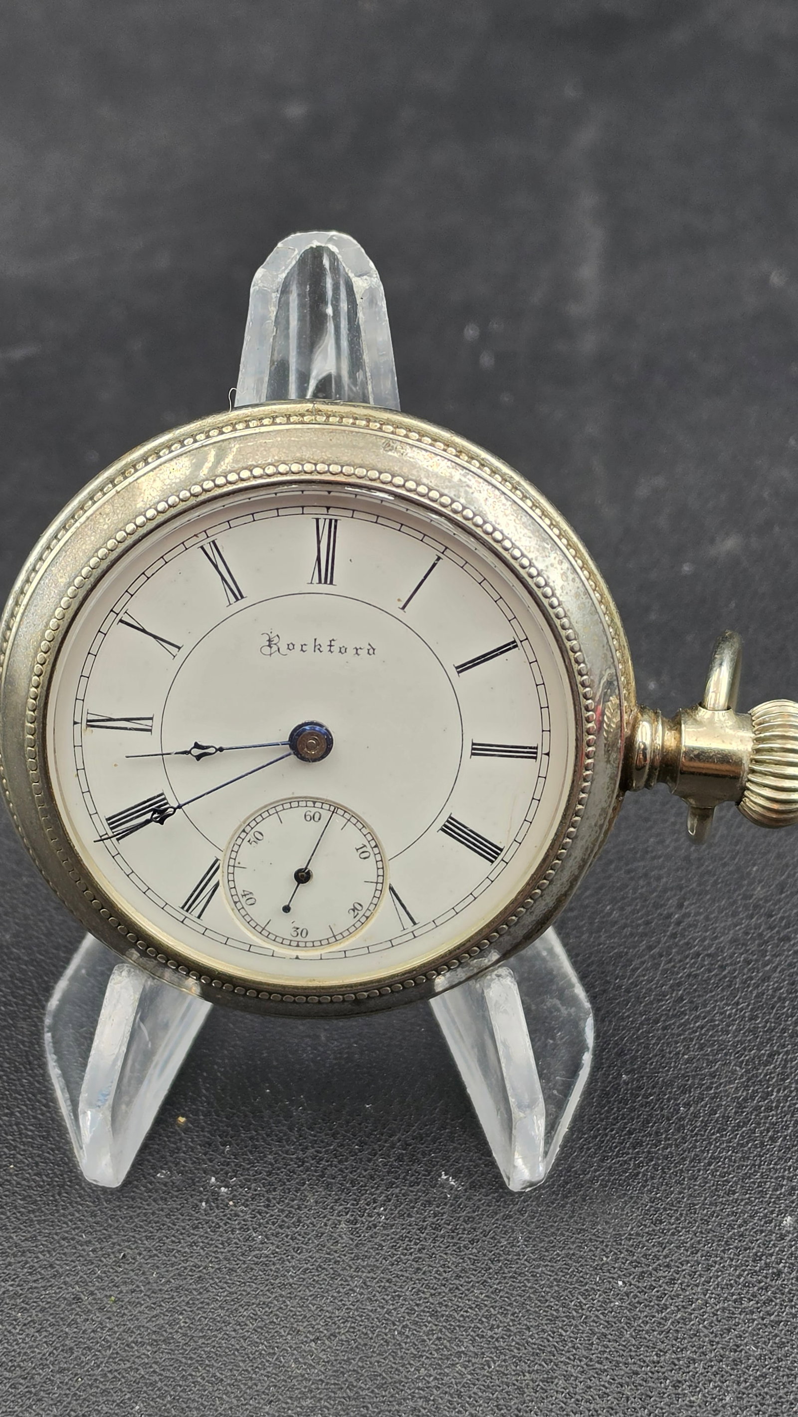 1888 Rockford Grade 83 18s 15-Jewel Sidewinder Exhibition Case Pocket Watch Serial 324741 Runs (1 of 10)
