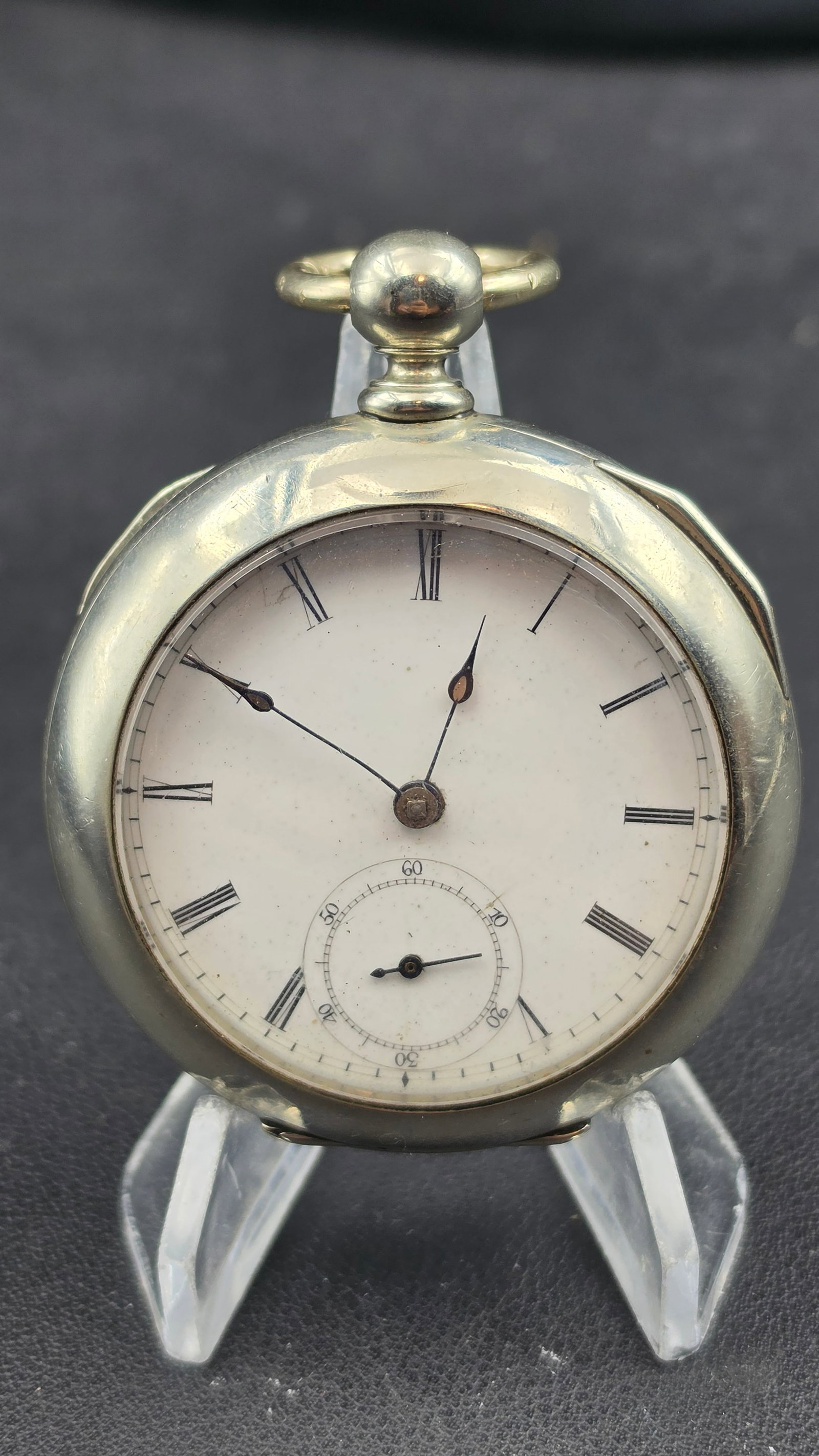 1866 Waltham P.S. Bartlett Model 1857 18s 11j Gilt Key-Wind Key-Set Full Plate Pocket Watch Silverin (1 of 10)