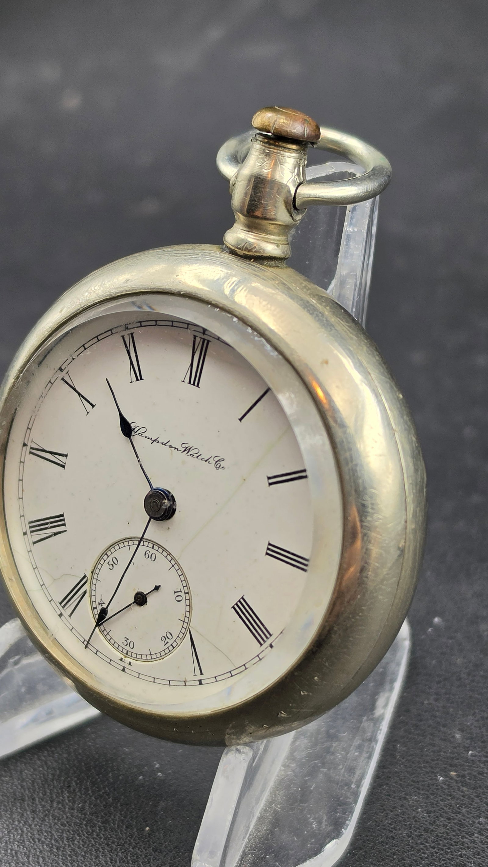 1900 Hampden Watch Co. Canton Ohio Grade No. 65 18s 11 Jewel Pocket Watch Patent 1884 Case Safety Pi (1 of 6)
