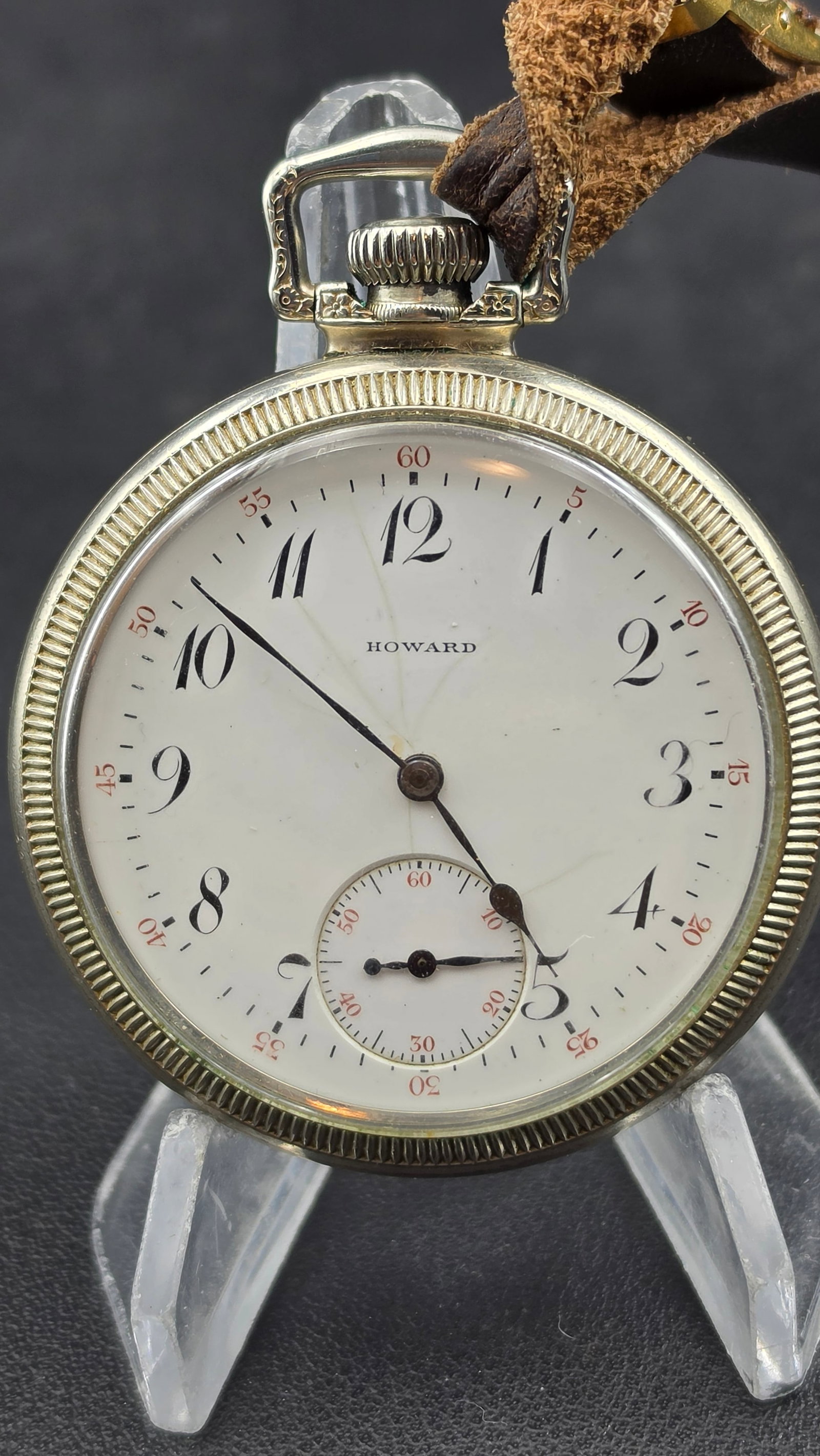 1908 E. Howard Watch Co. Boston Series 9 17 Jewel 16s Adjusted Checkerboard Damascene Pocket Watch N (1 of 8)