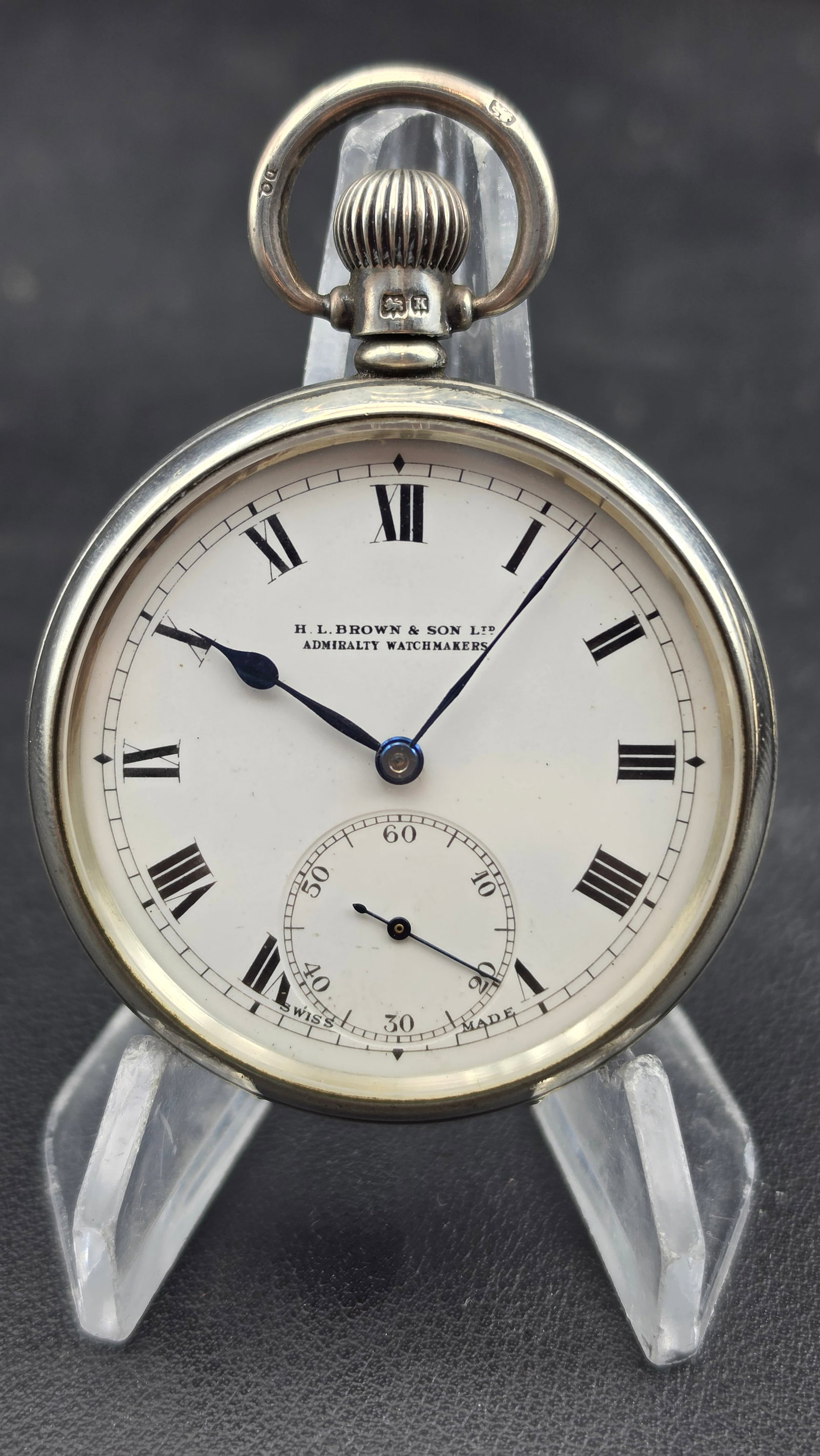 1935 Silver Hallmarked H.L. Brown Admiralty Watchmakers Sheffield Pocket Watch Dennison Cortebert Ca (1 of 13)