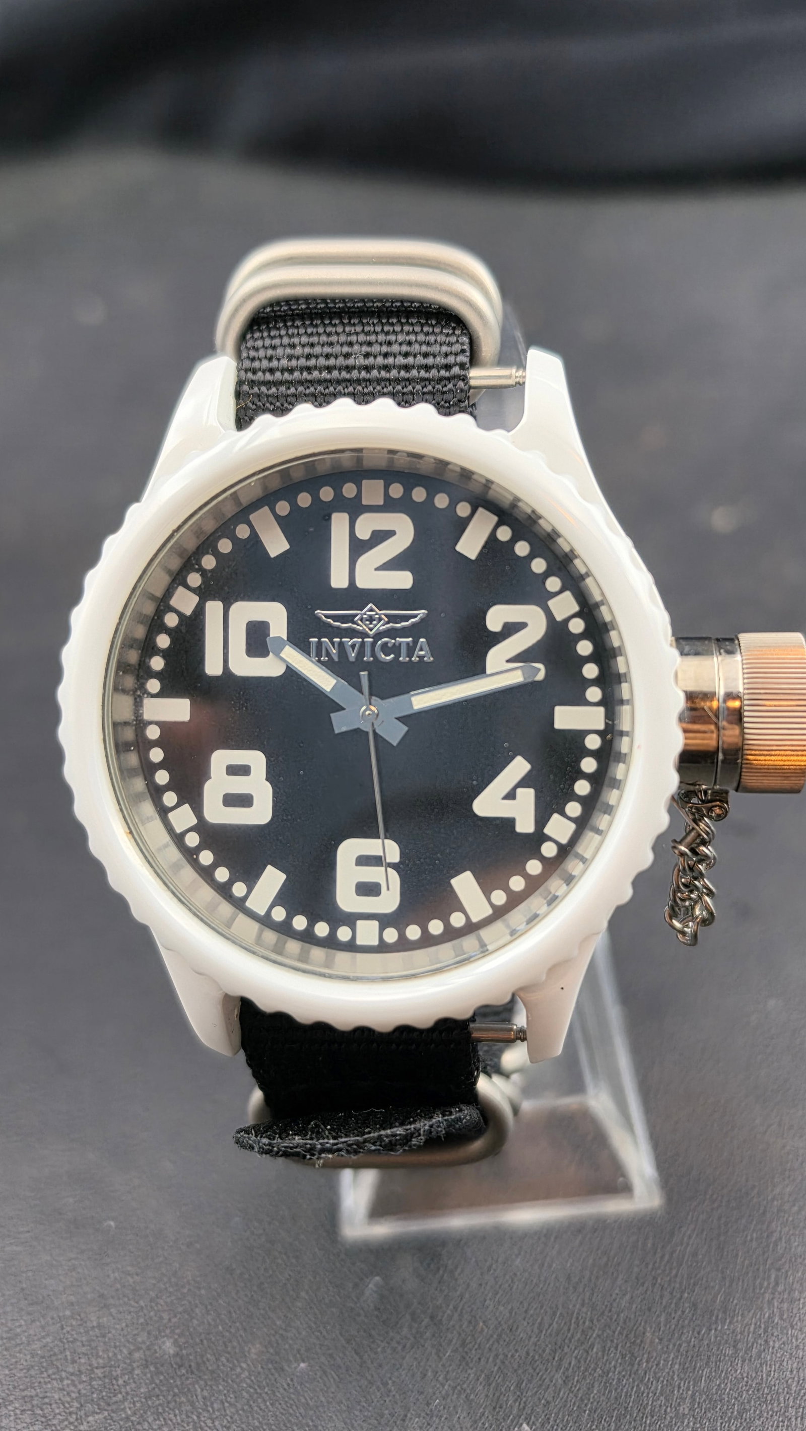 SPECIAL EDITION Invicta Russian Diver 1935 White Ceramic 50th Anniversary Since 1959 Tritnite Watch (1 of 9)