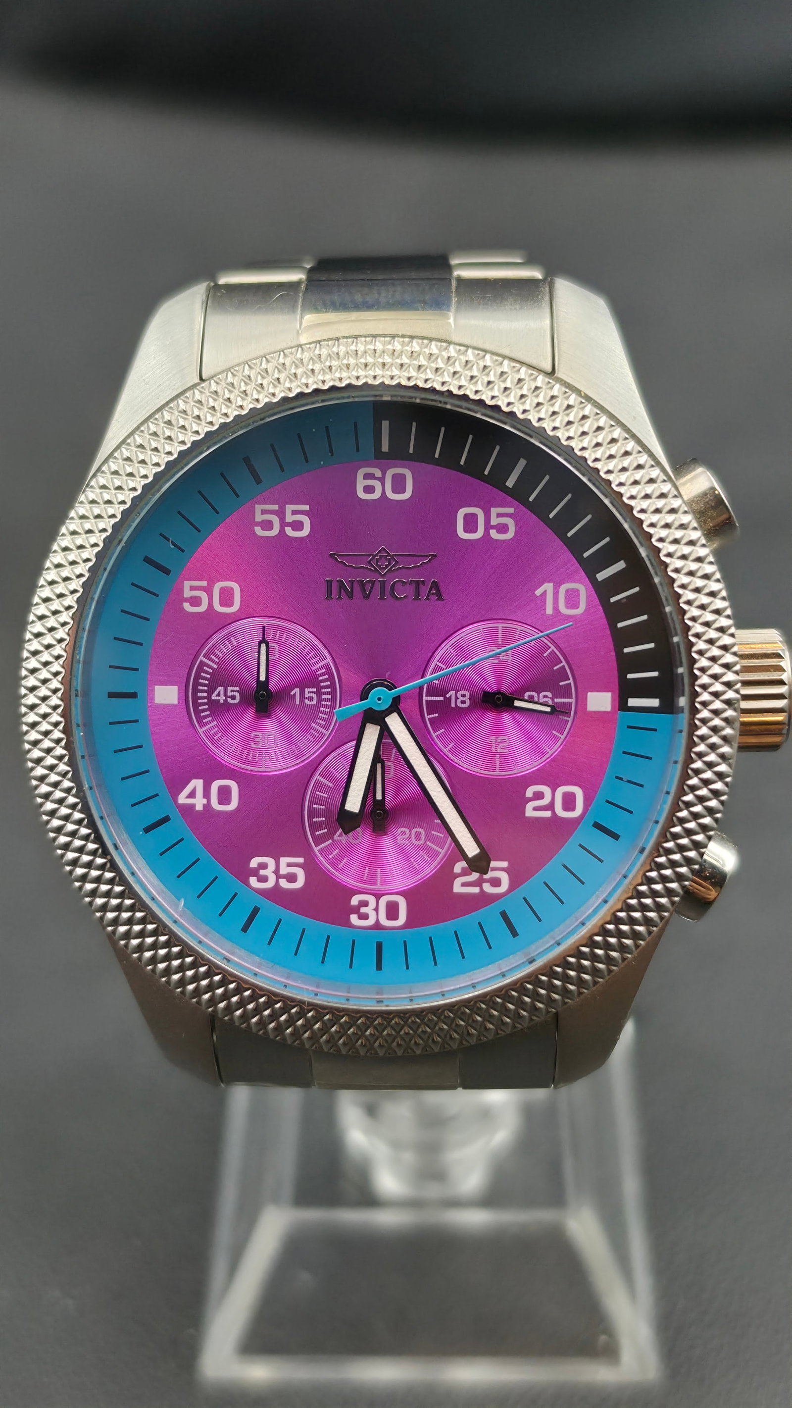 Invicta Specialty Collection 19383 Iridescent Purple Teal Aurora Dial Chronograph Japan Watch 44mm c (1 of 9)