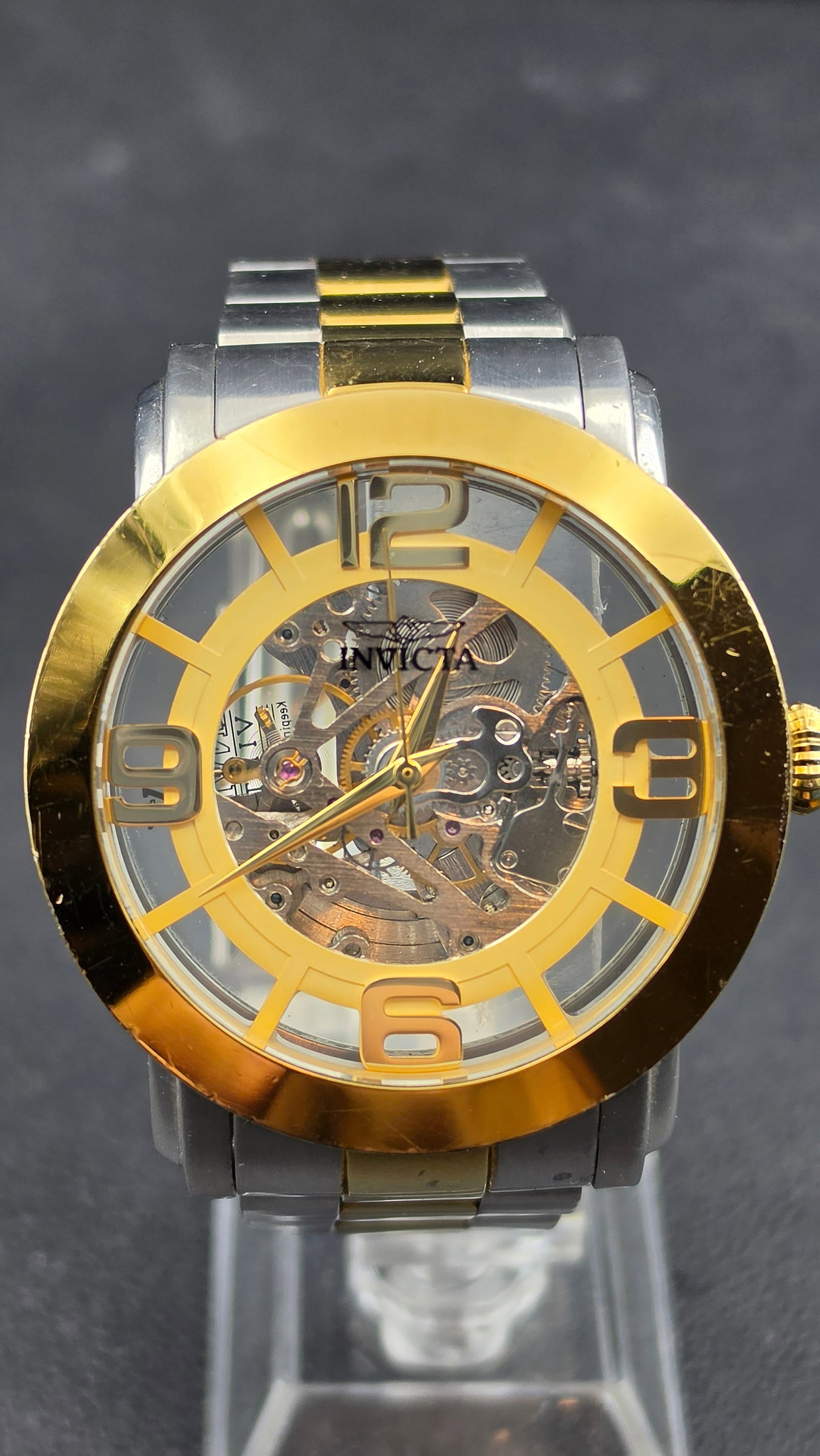 Invicta Vintage Collection Model 22583 Skeleton Automatic 45mm Two-Tone Bracelet, c. 2016 (1 of 9)