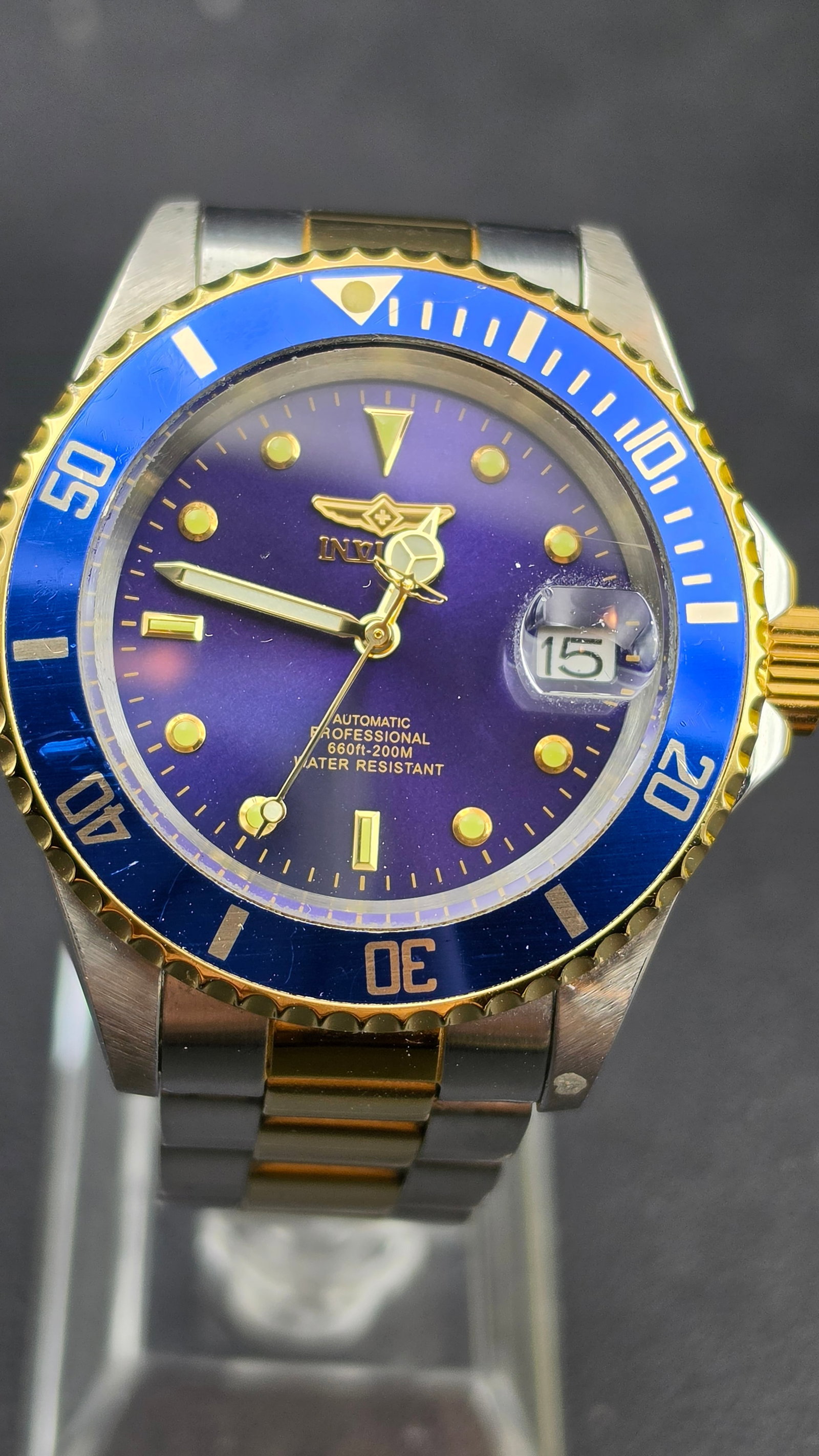Invicta Pro Diver 8928OB Two-Tone Automatic Blue Dial NH35A 24-Jewel Open Heart Box Papers c.2010 (1 of 13)