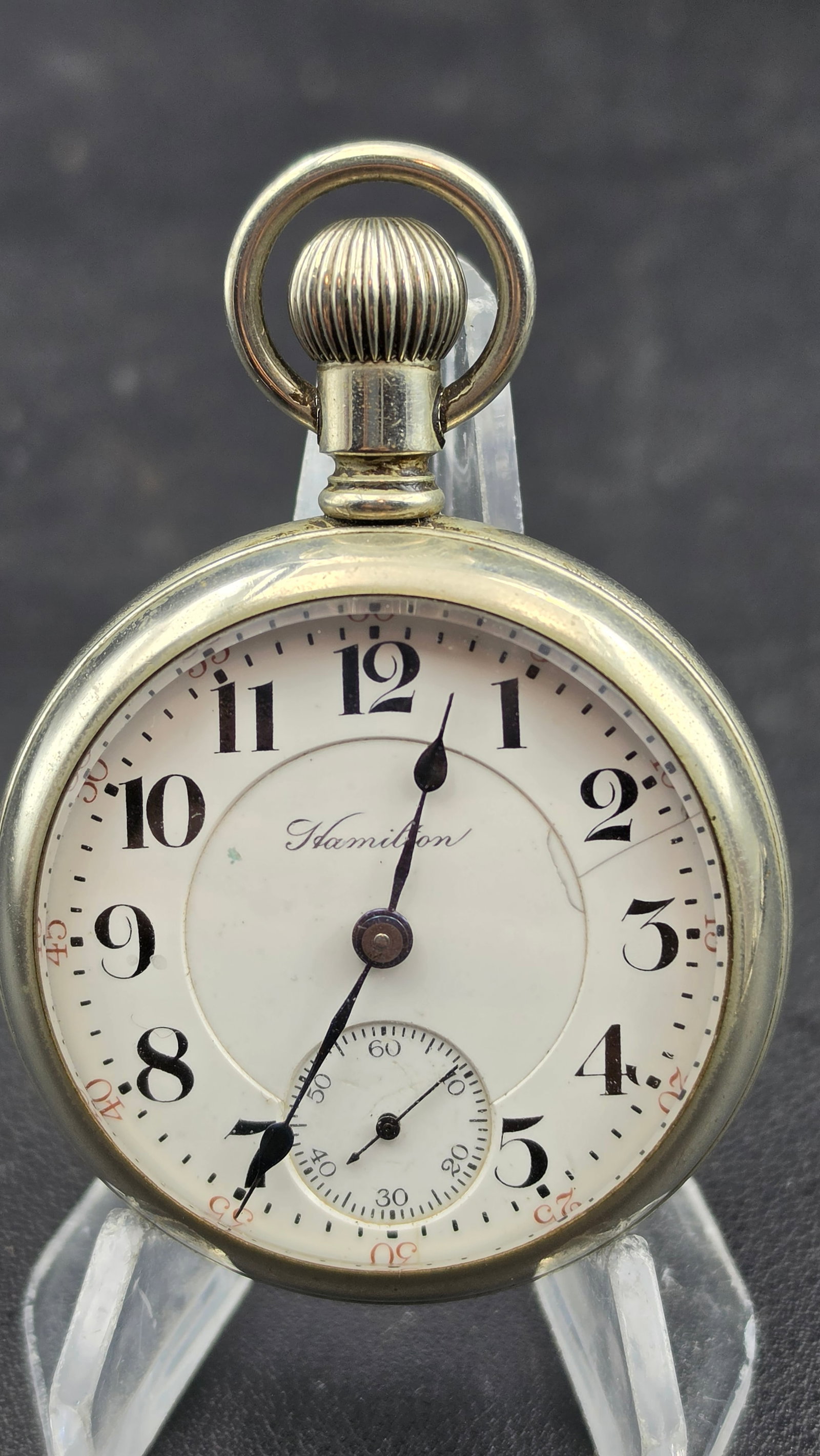 1909 Hamilton Grade 940 21 Jewel Railroad Grade 18s Pocket Watch Salesman Display Case Runs (1 of 10)