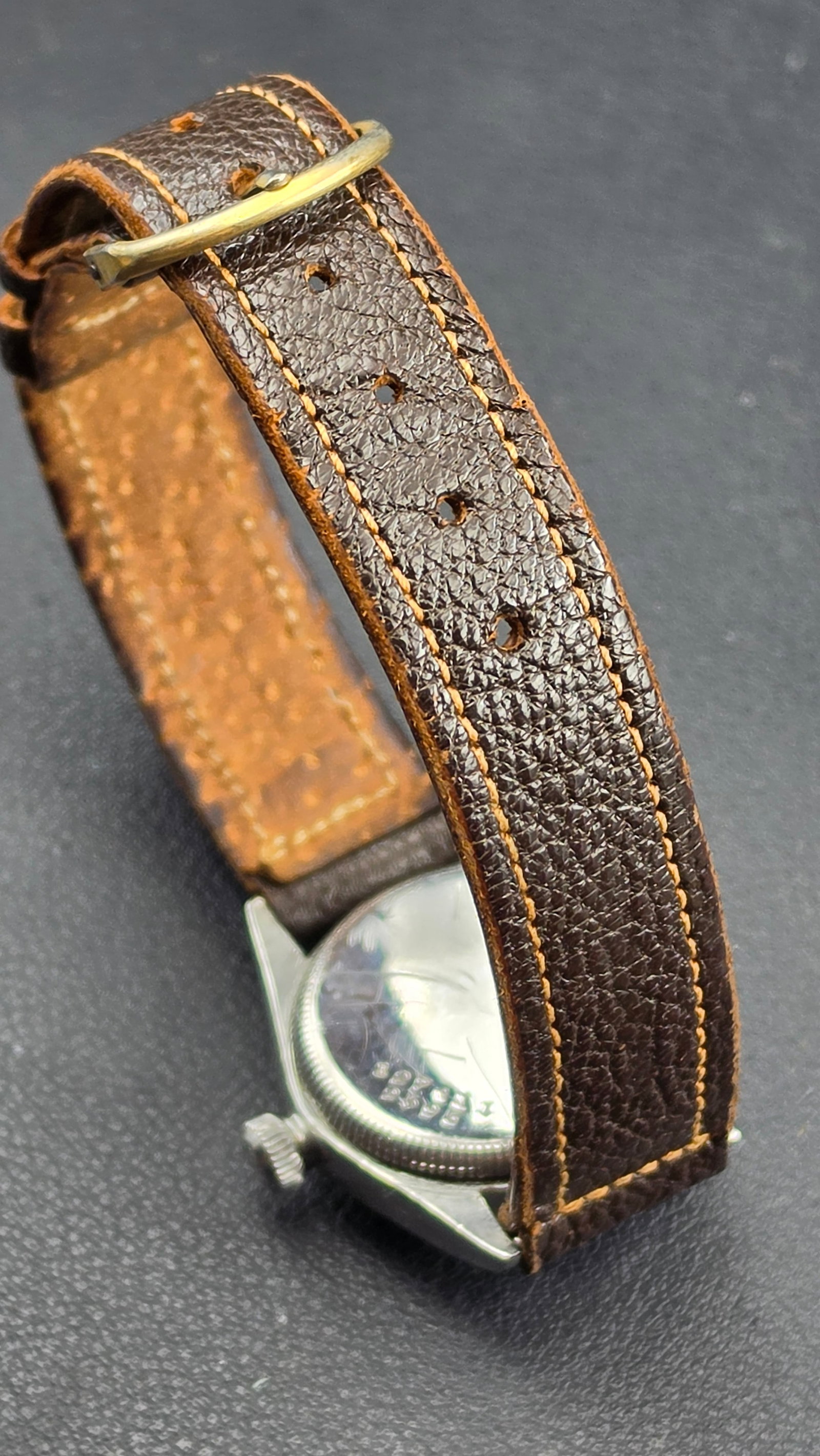 1930s Rolex Oyster Athlete Bucherers Double Signed Dial Stainless Steel 29mm Manual Wind Runs - 7