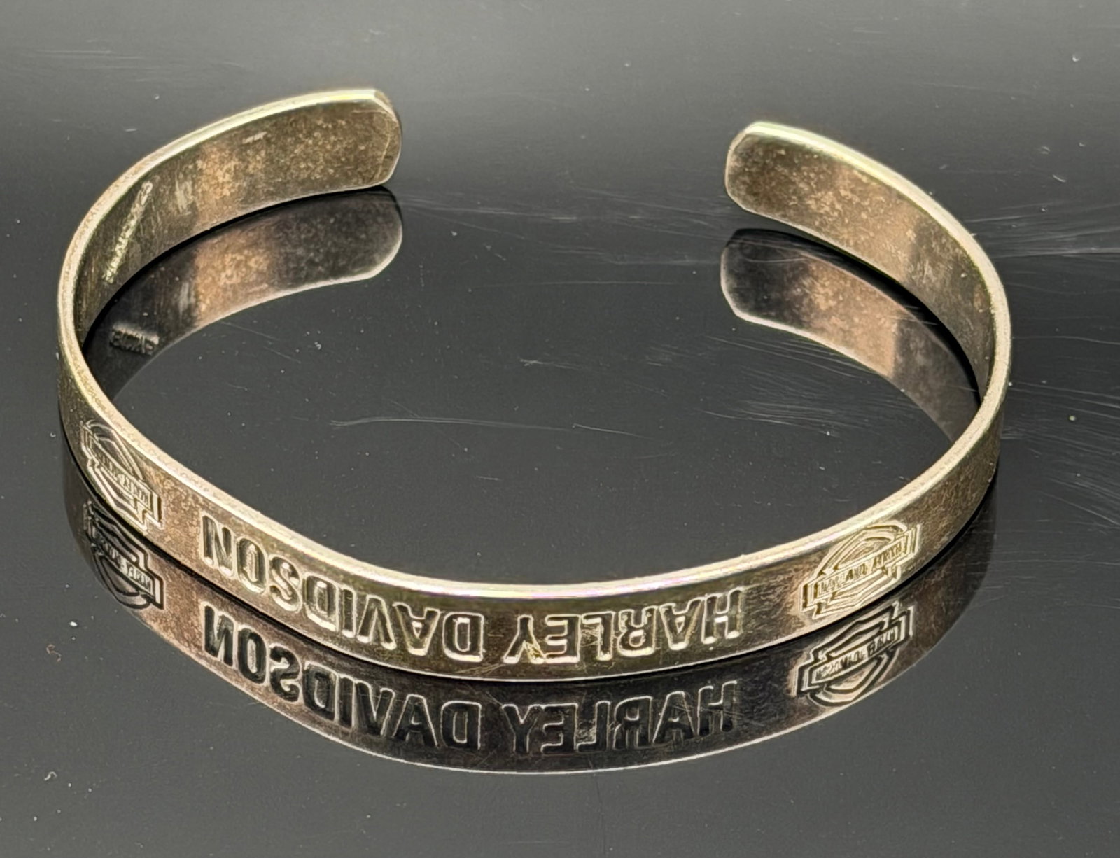 17g-Harley-Davidson 925 Sterling Silver Cuff Bracelet (1 of 10)
