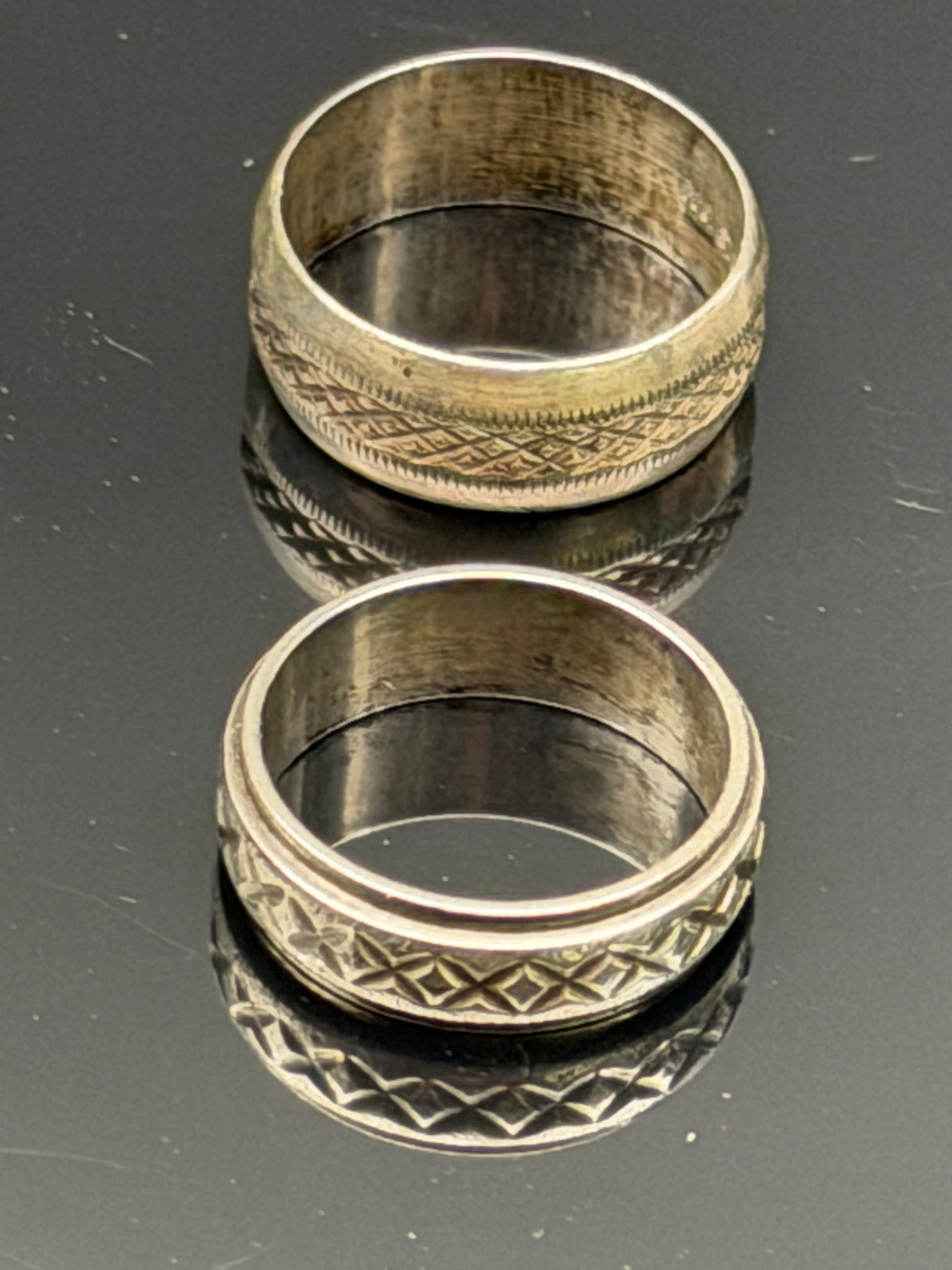 8g-Vintage WM Sterling Silver Spinner Rings (1 of 9)