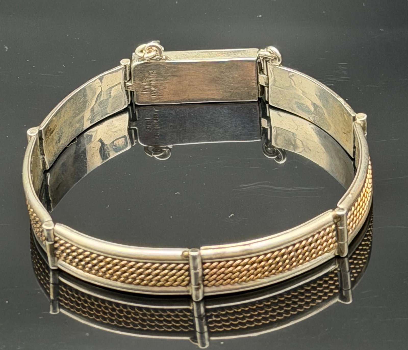 27g-Carl Quintana Sterling Silver & Copper Link Bracelet (1 of 7)