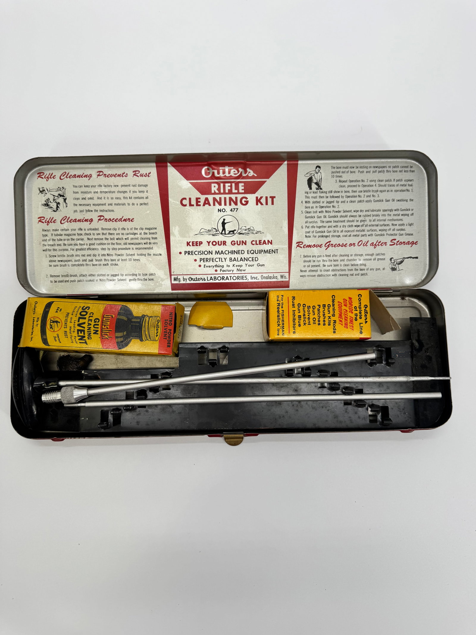 Vintage Outers No. 477 Rifle Cleaning Kit w/ Original Tin (1 of 8)