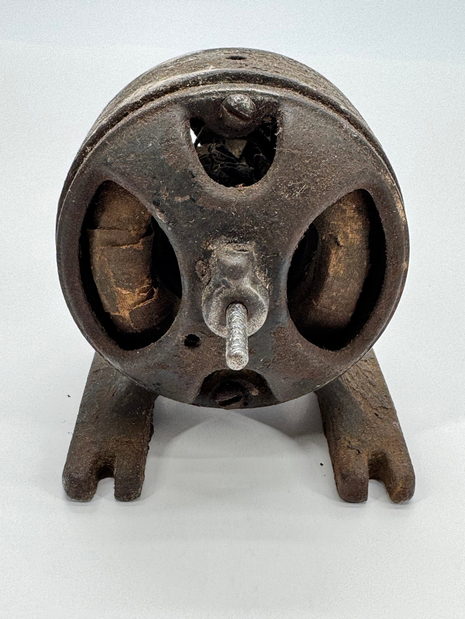 Antique Knapp Type S Electric Motor: Antique Knapp Type S electric motor featuring a heavy cast iron housing with exposed field windings and original mounting feet. Manufactured during the early era of commercial electrification, this mo