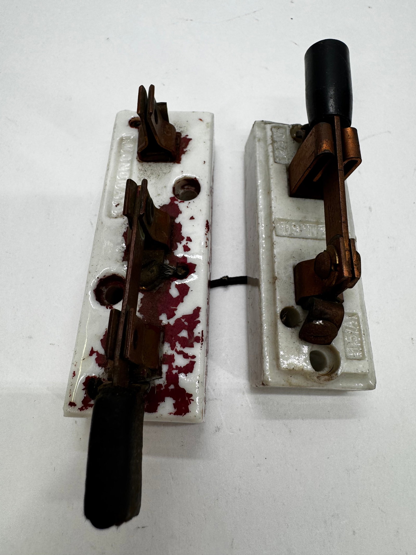 Vintage Porcelain Telegraph Key Switches Pair (1 of 9)