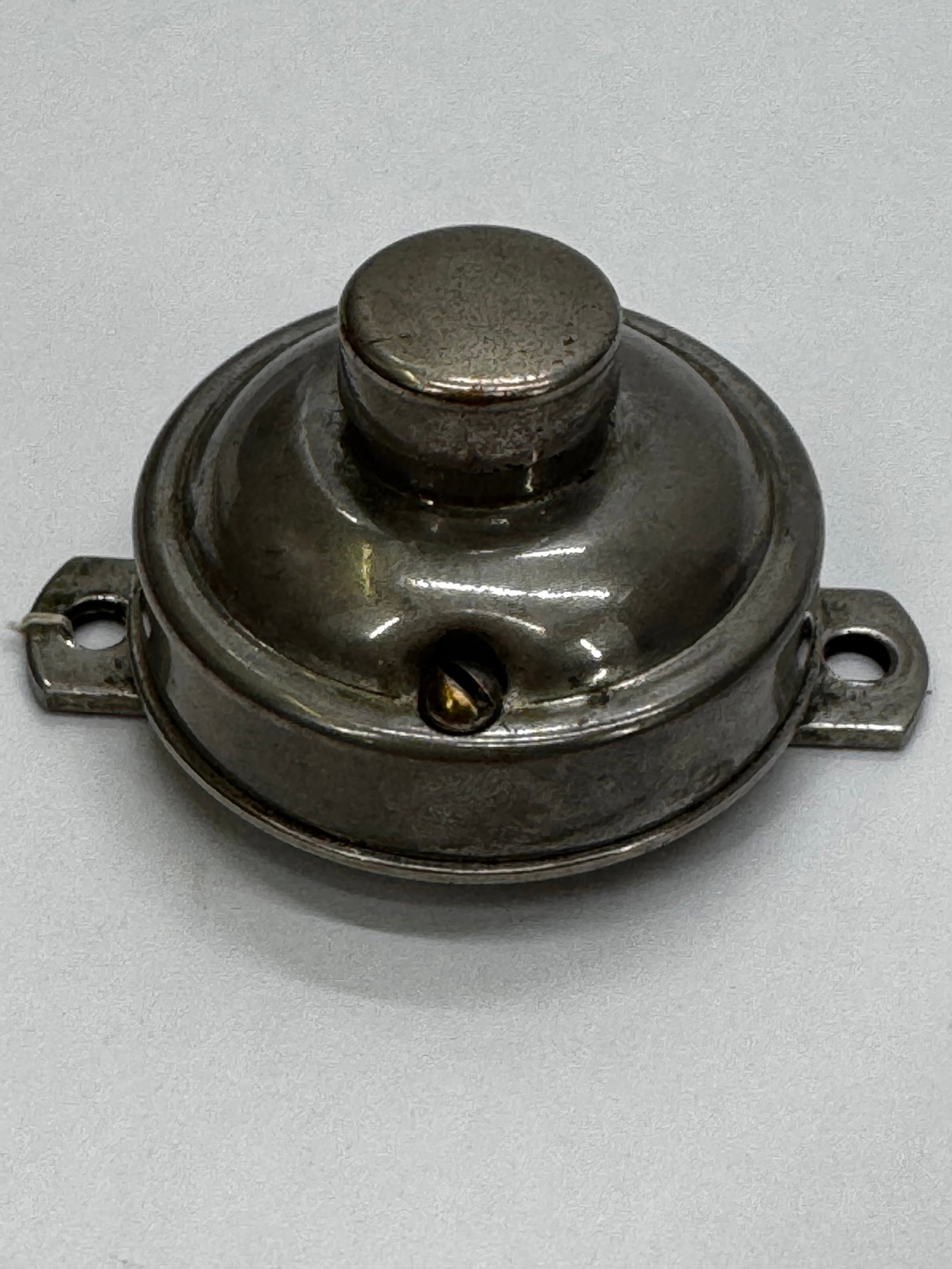Vintage Nickel Plated Push Button Doorbell Switch (1 of 6)