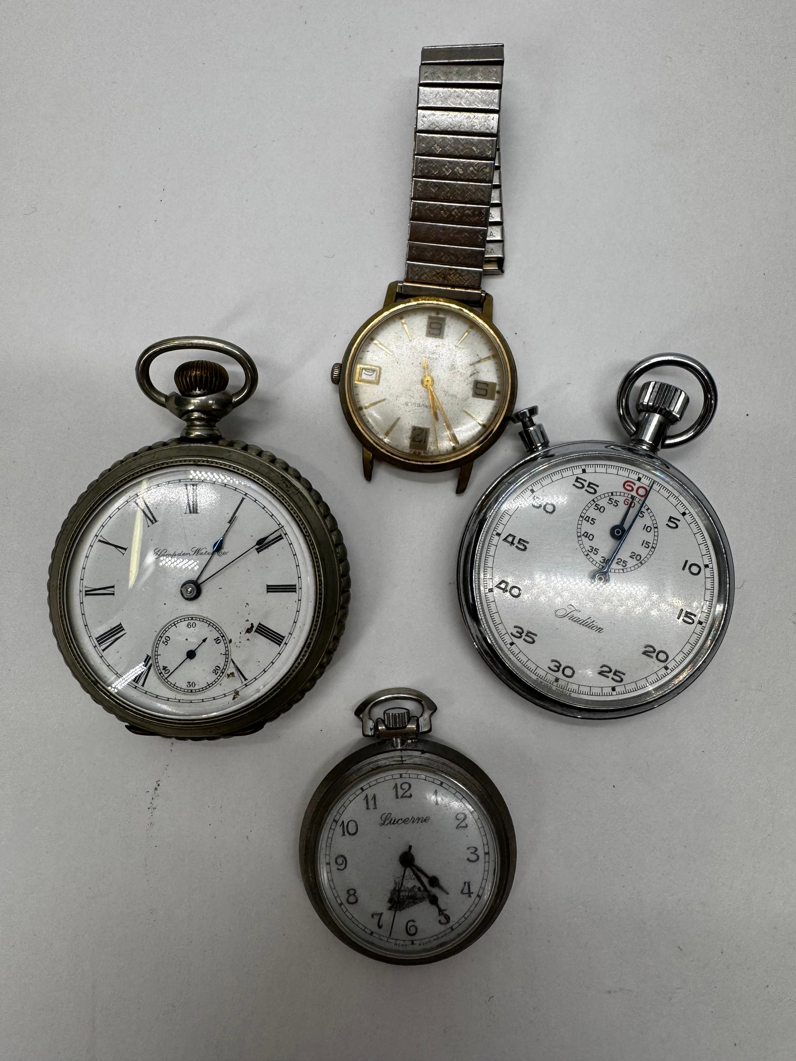 Vintage Watch & Stopwatch Lot – Waltham, Lucerne & Wristwatch (1 of 12)