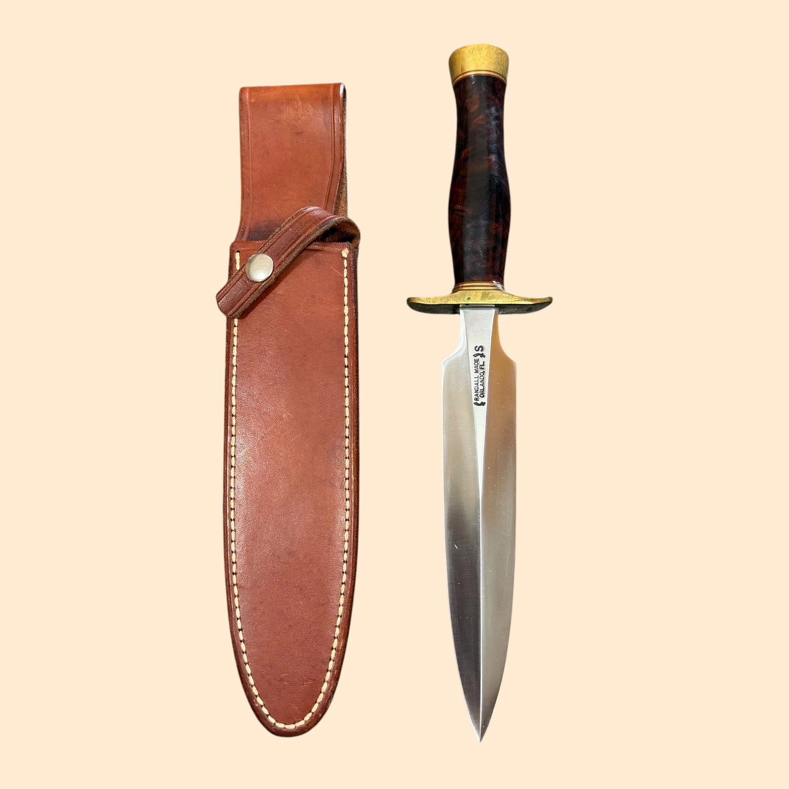 Randall Model 2-7 Fighting Stiletto Knife & Sheath (1 of 9)