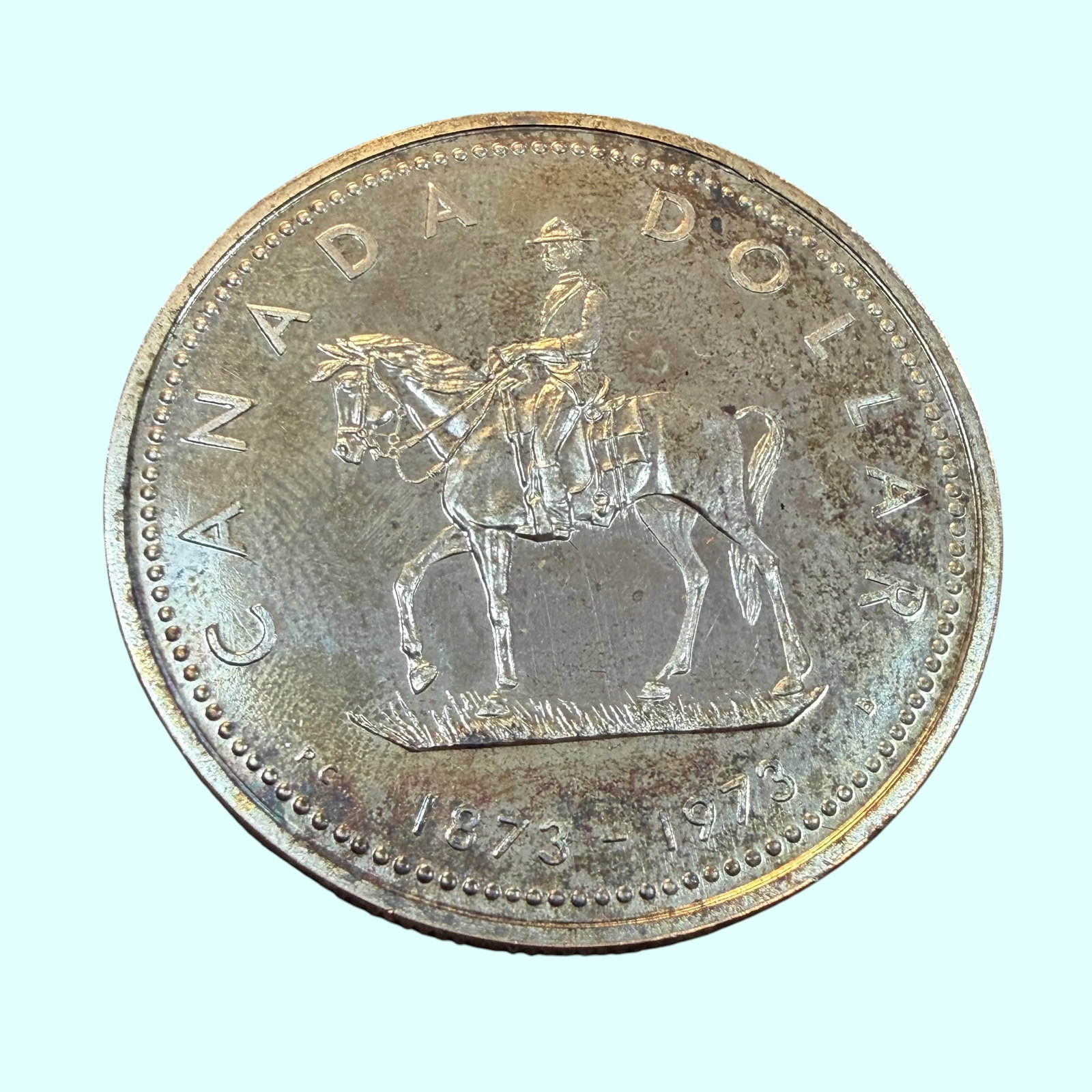 RCMP 1873 1973 Canada Dollar Silver Coin Loose Uncirculated 23.33g (1 of 6)