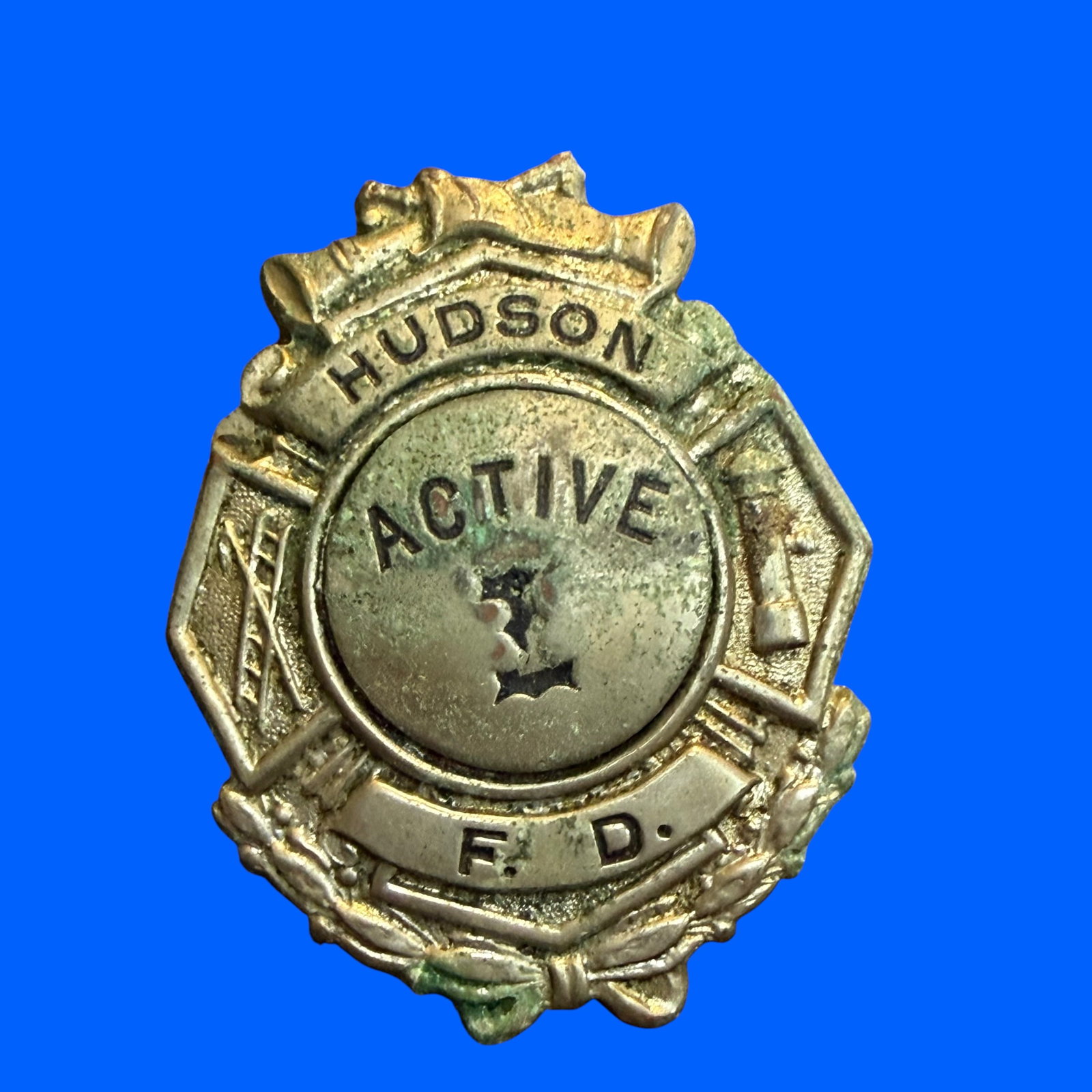 Hudson Fire Department Active Member Uniform Badge (1 of 6)