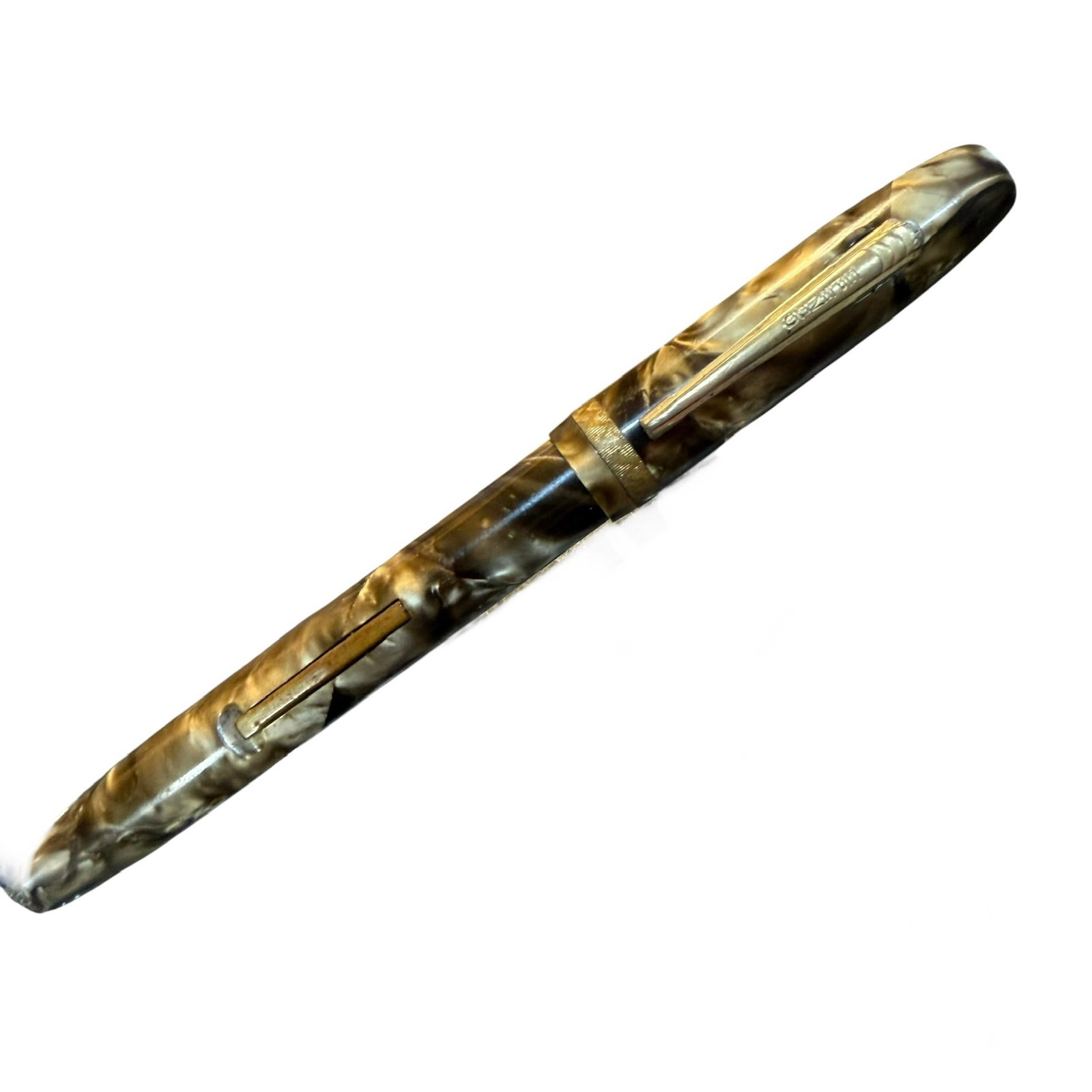 1940s Epenco Lever Fill Fountain Pen Brown Marble (1 of 9)
