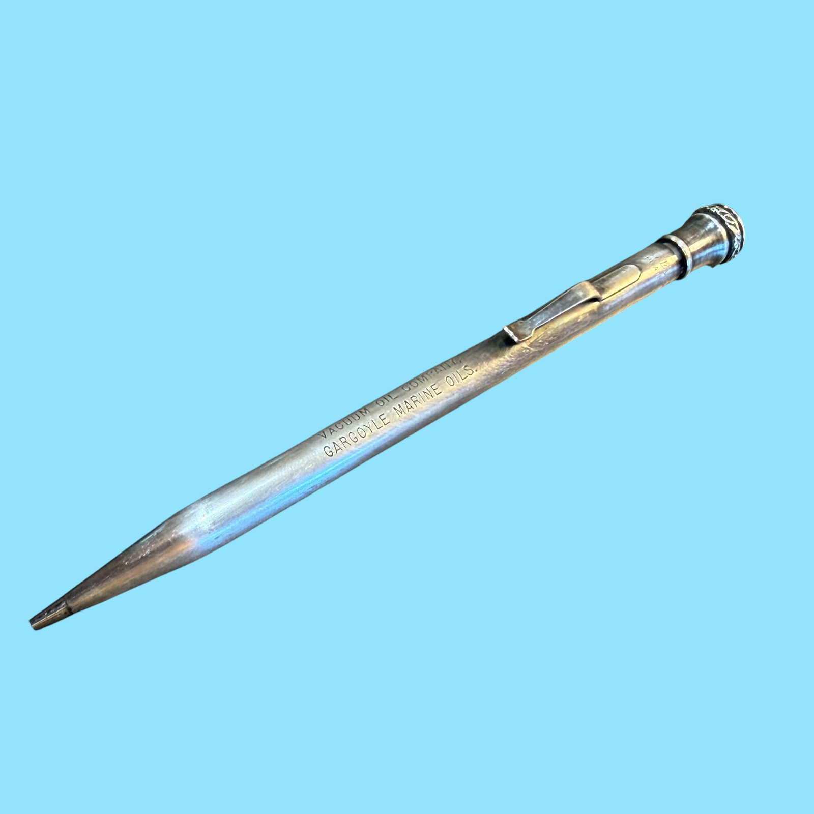 Wahl Eversharp Vacuum Gargoyle Marine Oil Silver Plated Mechanical Pencil - Works (1 of 6)