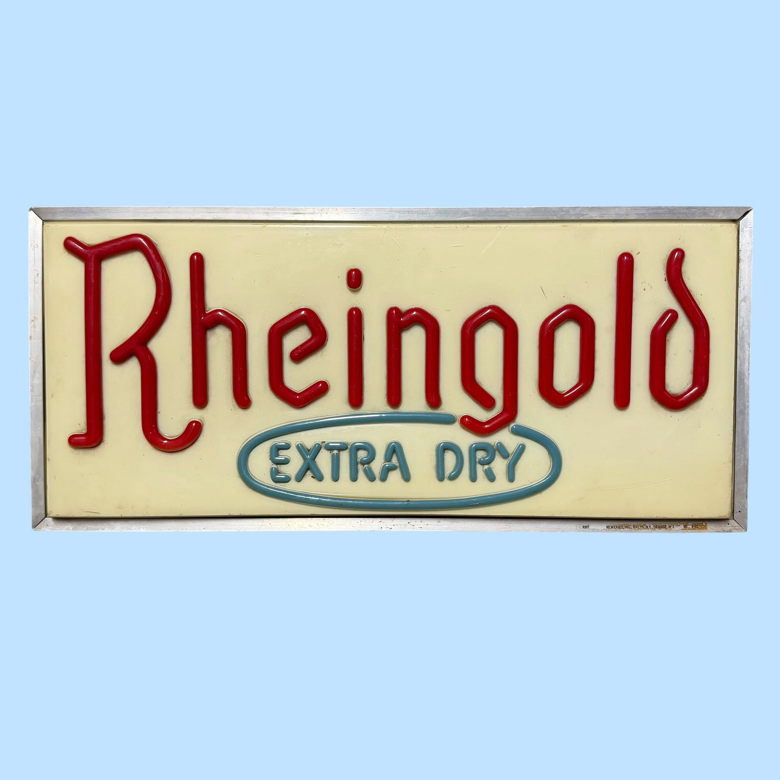 Vintage Rheingold Extra Dry Lager Beer Lighted Bar Sign 1960s 1970s (1 of 10)