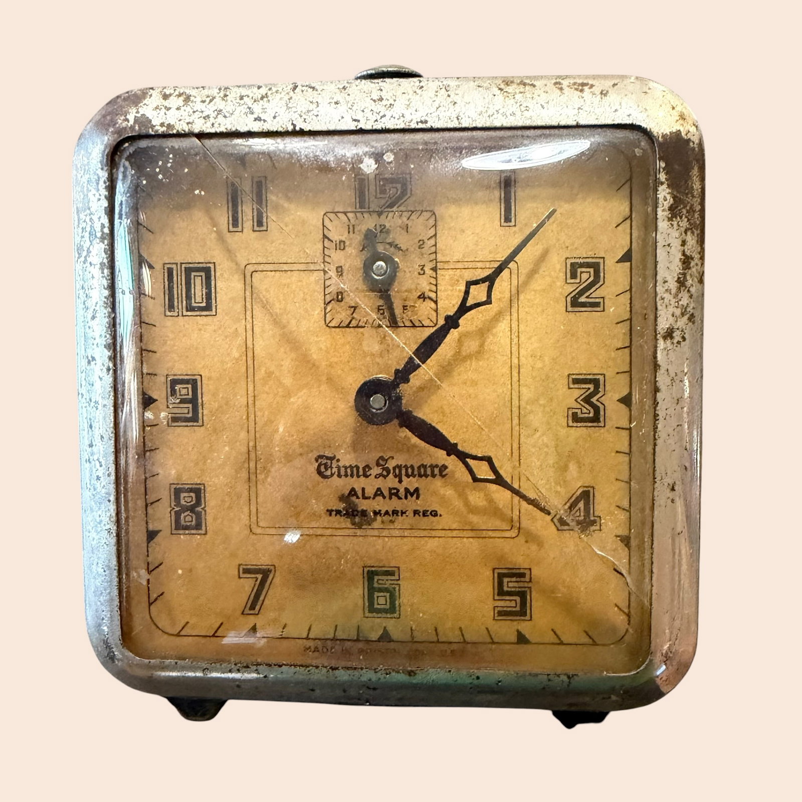 Antique Time Square Travel Alarm Clock (1 of 10)