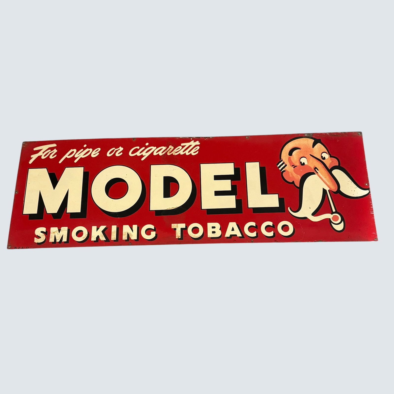 1940s For Pipe or Cigarette Model Smoking Tobacco Single Sided Tin Sign SST 34” (1 of 11)