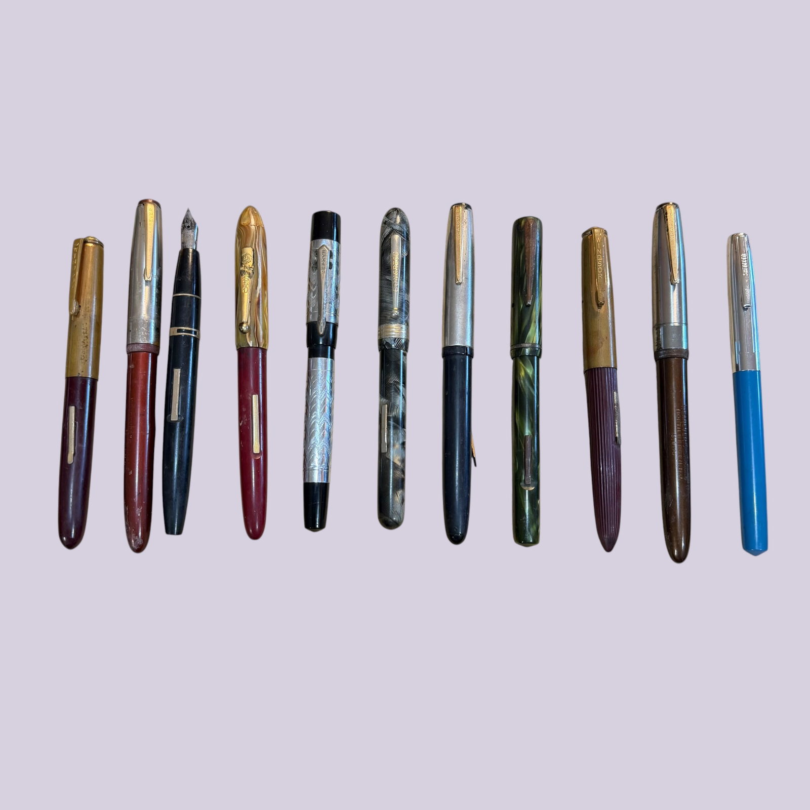 11 Different Fountain Pens Collection Sheaffer Wearever Zephyr Congress Windsor Nassau (1 of 11)
