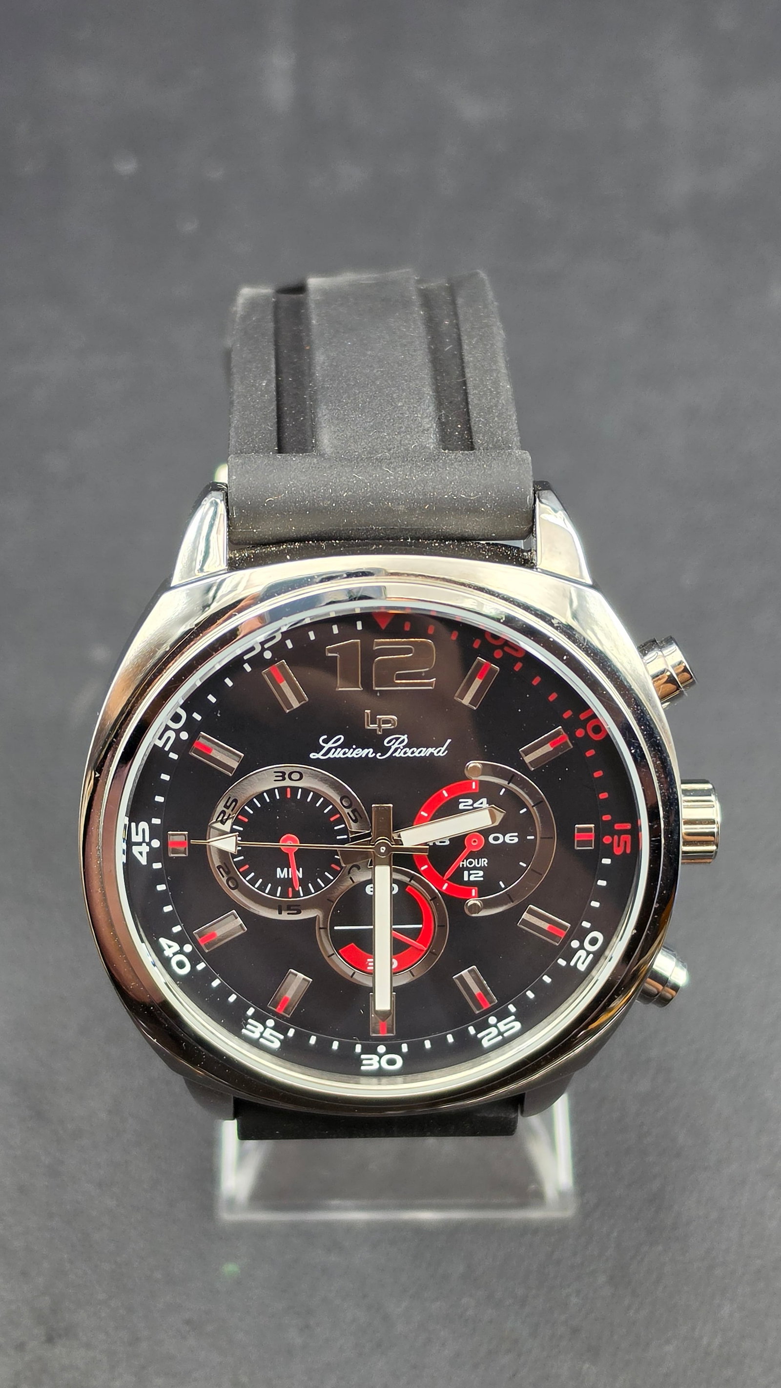 Lucien Piccard 28184BK Stainless Steel Chronograph Men's Watch (1 of 10)
