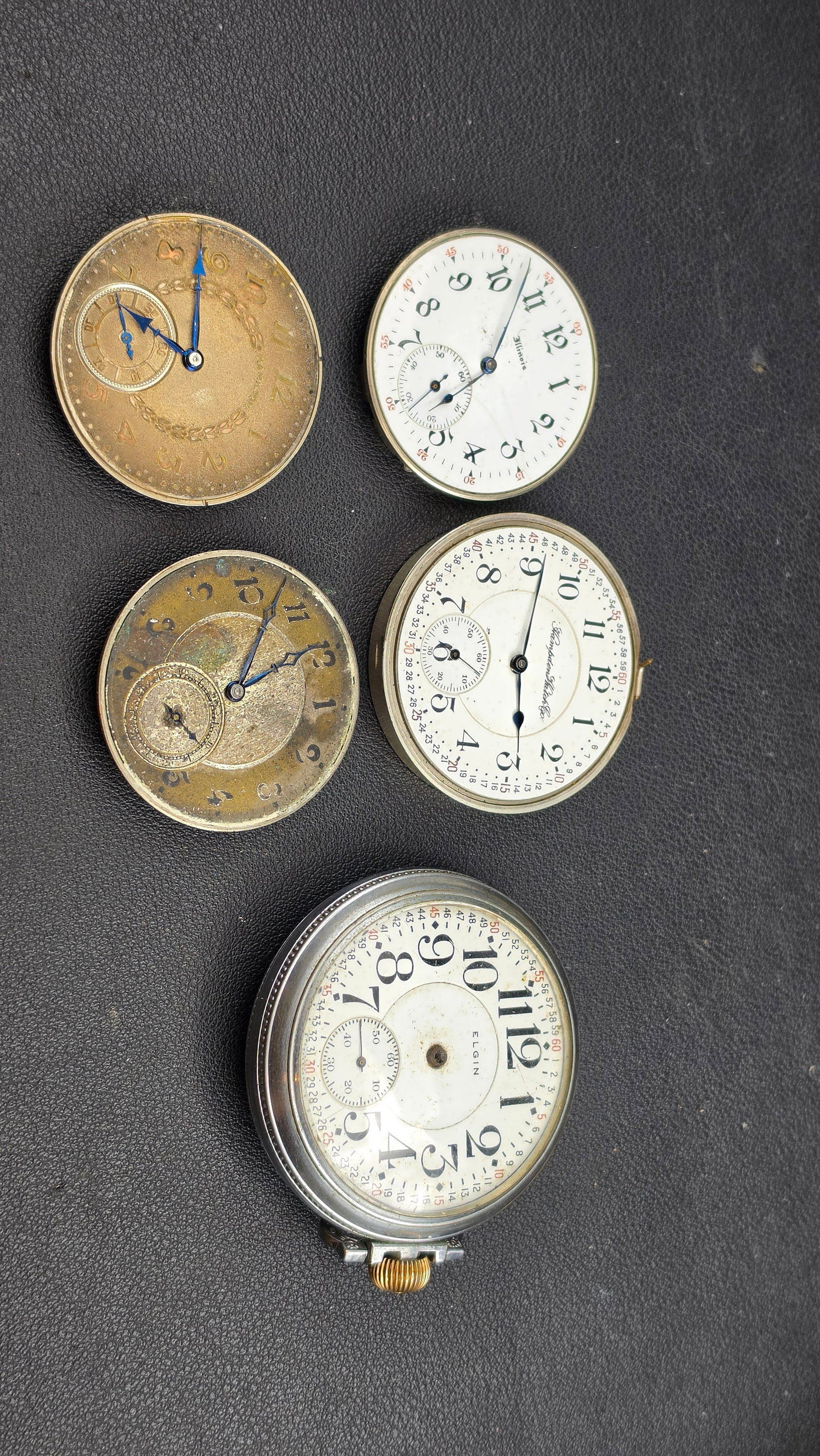 Large Lot of Antique Pocket Watch Movements, Dials, and Cases (1 of 13)