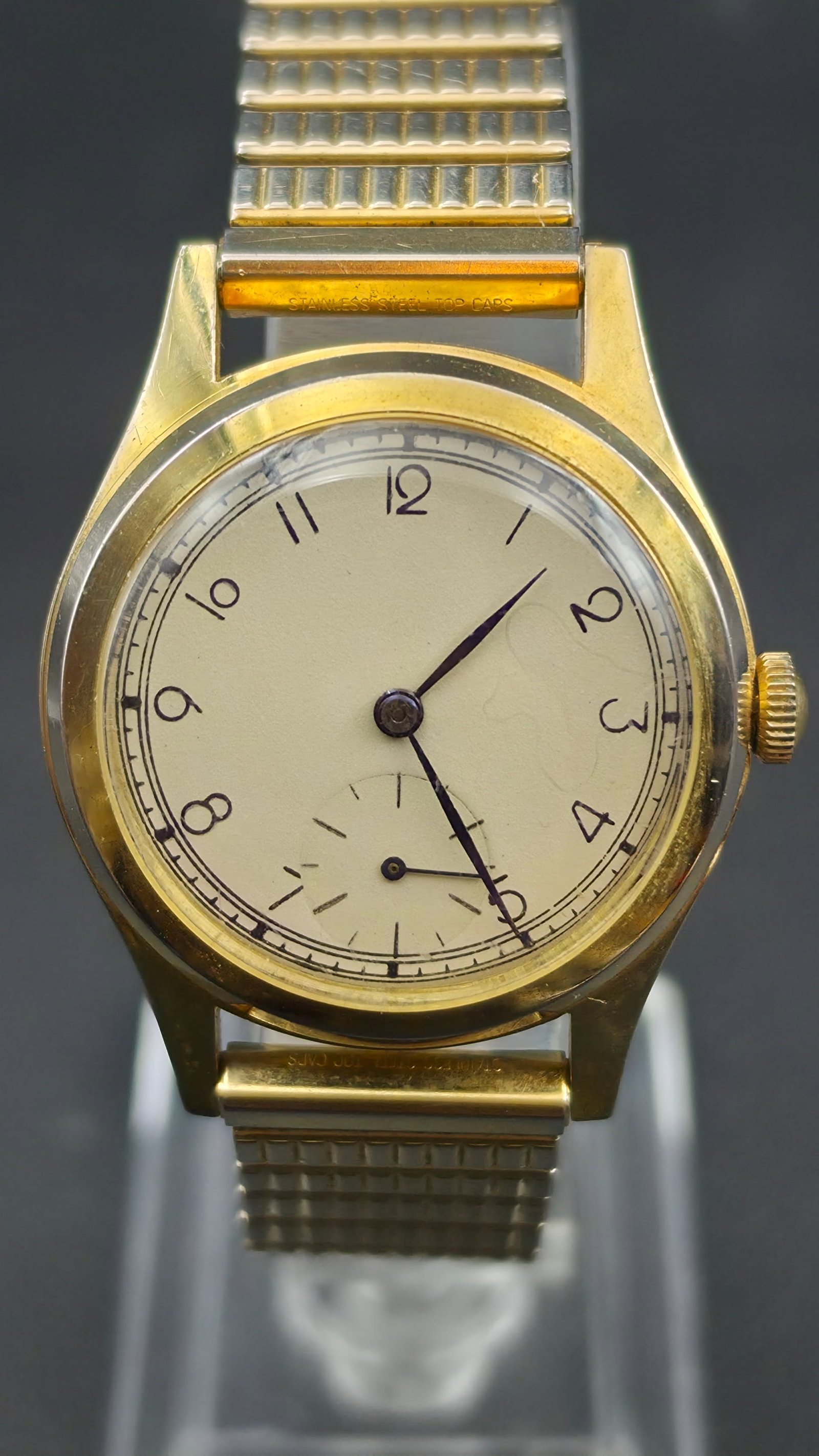 Vintage Swiss Manual Wind Watch, Alpina "Siegerin" Cal. 595 Movement, Gold-Tone Case, 1940s-50s (1 of 10)
