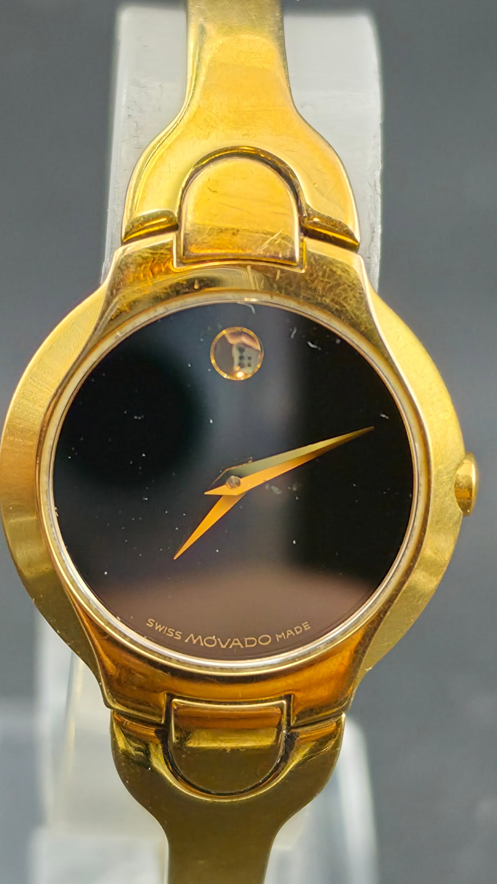 Movado Museum 88 A1 1846 Gold Tone Black Dial Ladies Watch (1 of 9)