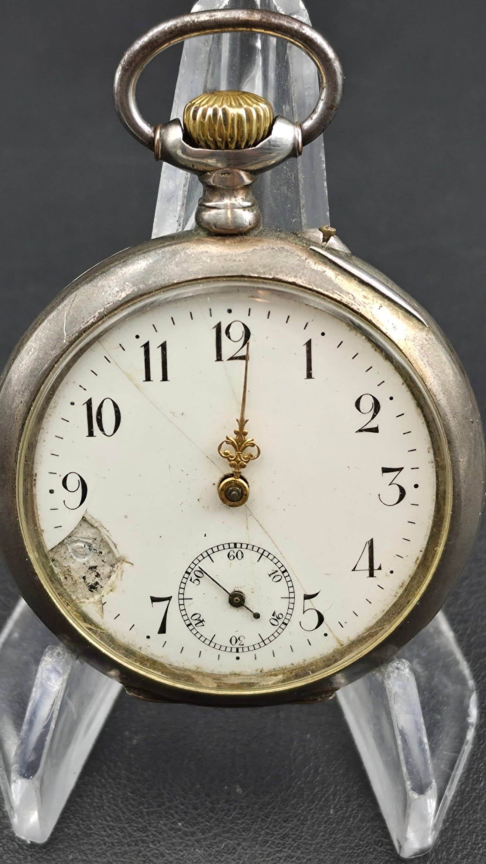 Antique Continental .800 Silver Pocket Watch c1890s-1900s, Engraved Case, Presentation Inscribed Cuv (1 of 12)