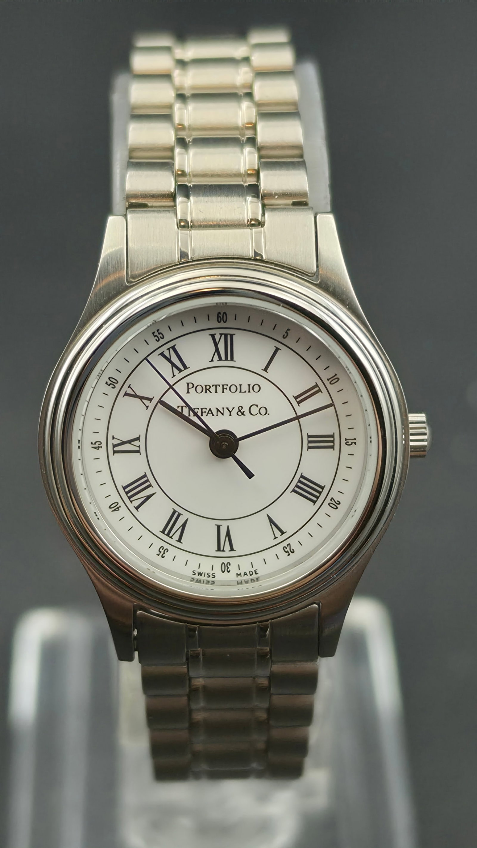 Tiffany & Co. Portfolio Stainless Steel Quartz Watch Never Worn Full Set (1 of 11)
