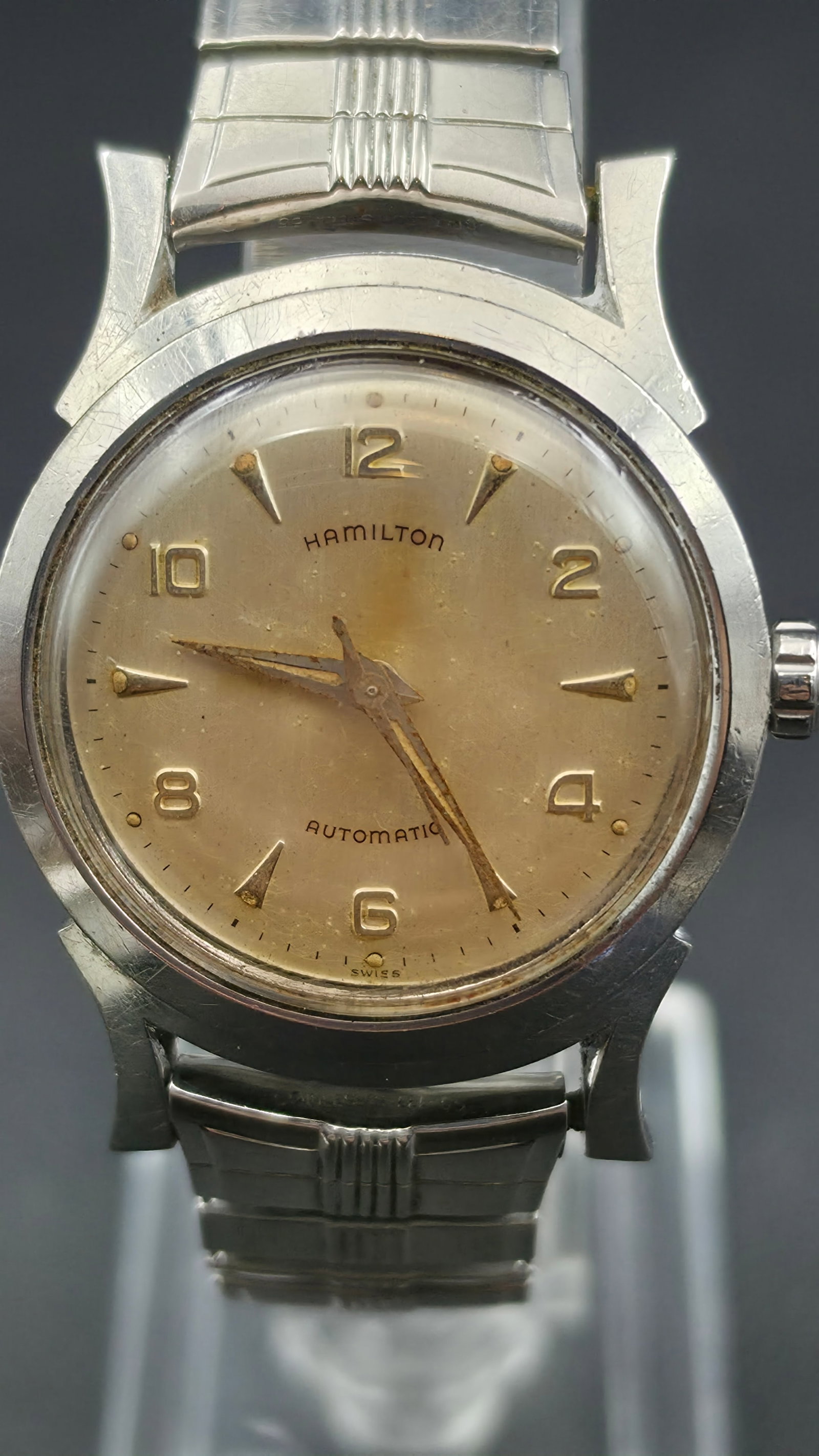 Vintage 1955 Hamilton Automatic Stainless Steel Wristwatch, Swiss Cal. 661, Engraved Presentation Ca (1 of 10)