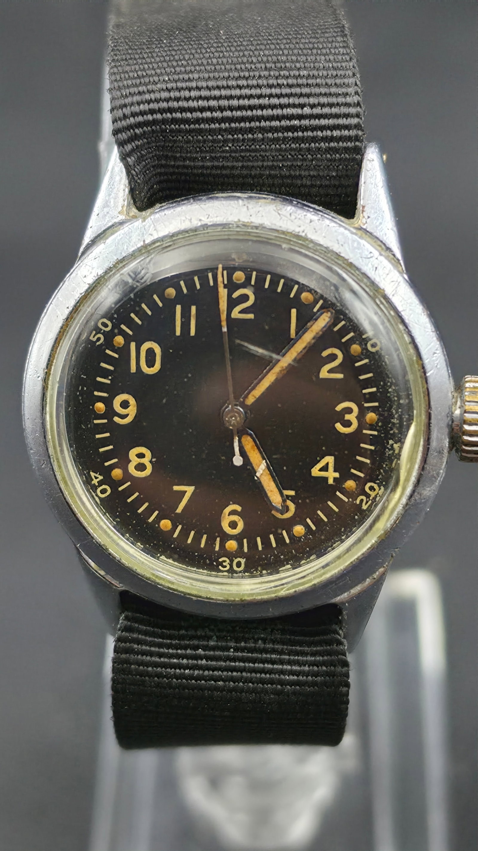 Vintage WWII-Era Waltham Military Wristwatch, Type A-11 Movement, 16 Jewels, 6/0 '42 (1 of 9)