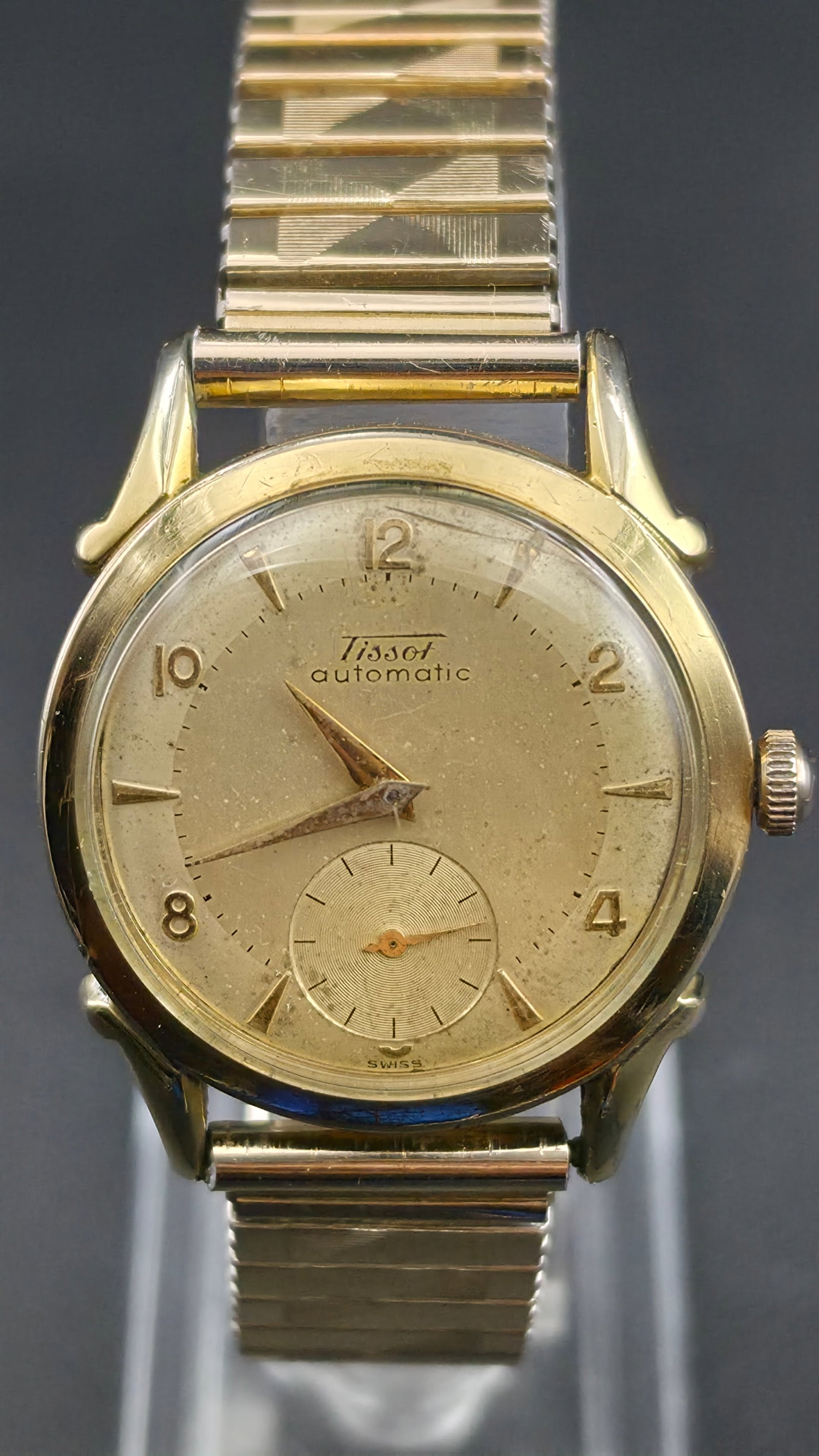 Vintage 1950s Tissot Automatic 10K Gold Filled Bumper Watch Swiss 17 Jewel (1 of 11)