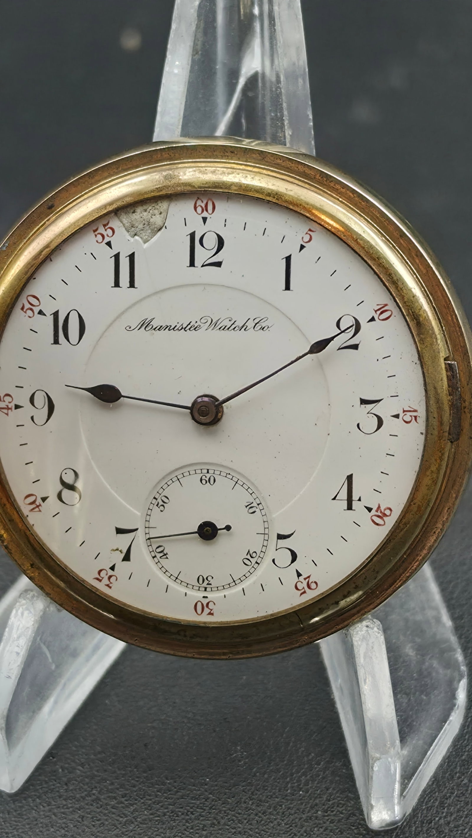 Antique 1911 Manistee Watch Co. 16s 17 Jewel Gold Filled Hunting Case Pocket Watch - Runs (1 of 11)