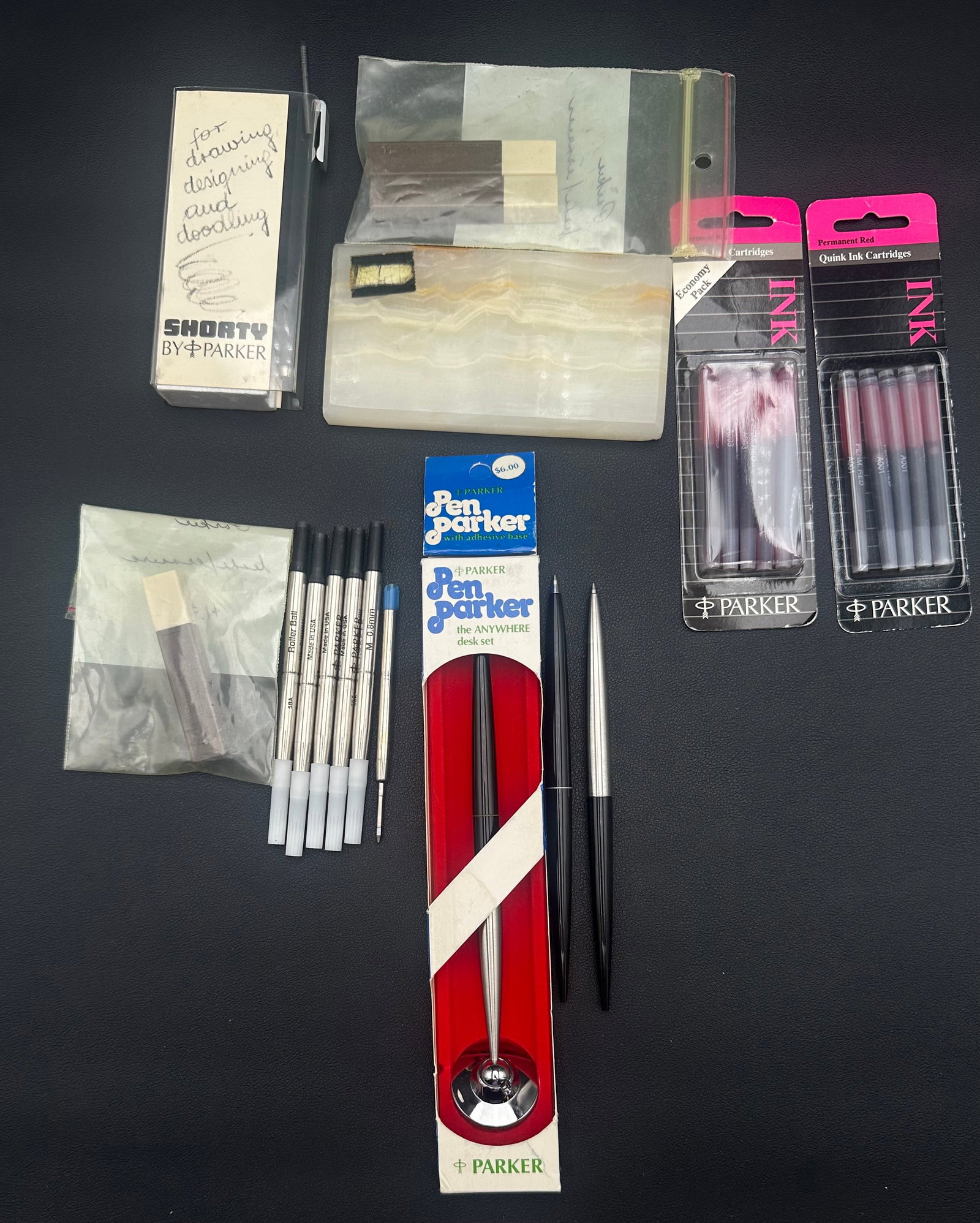 Vintage Parker Pen Accessories Lot Shorty Pen Refills Ink Cartridges Pen Pals Parts (1 of 11)