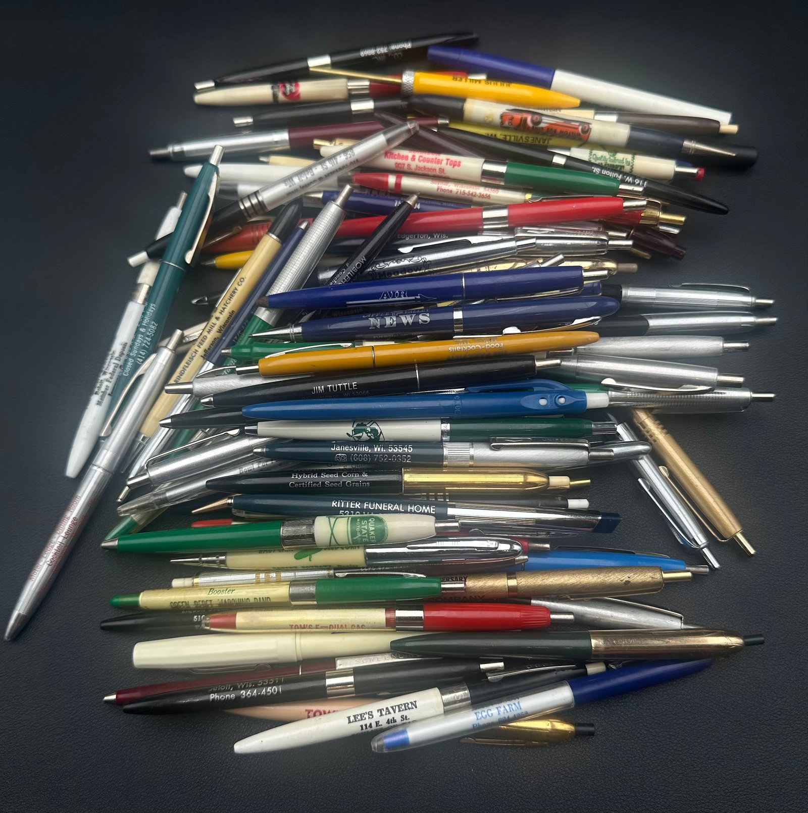 Vintage Mixed Advertising Ballpoint Pen Lot – Parker, Paper Mate & More (60+) (1 of 6)