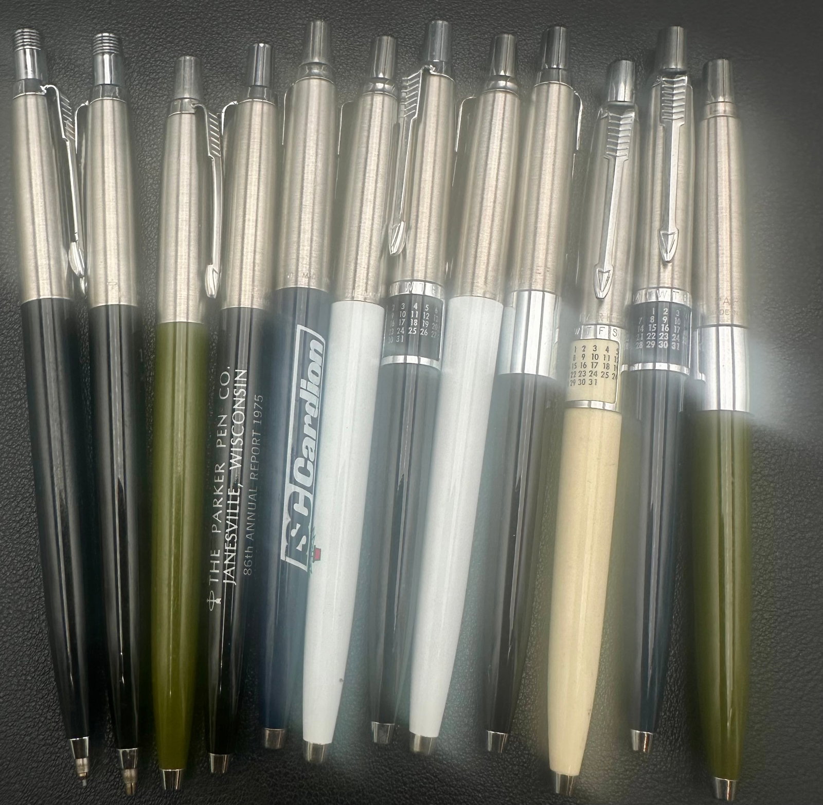 Lot of 10 Vintage Parker Jotter Advertising & Calendar Ballpoint Pens (1 of 7)