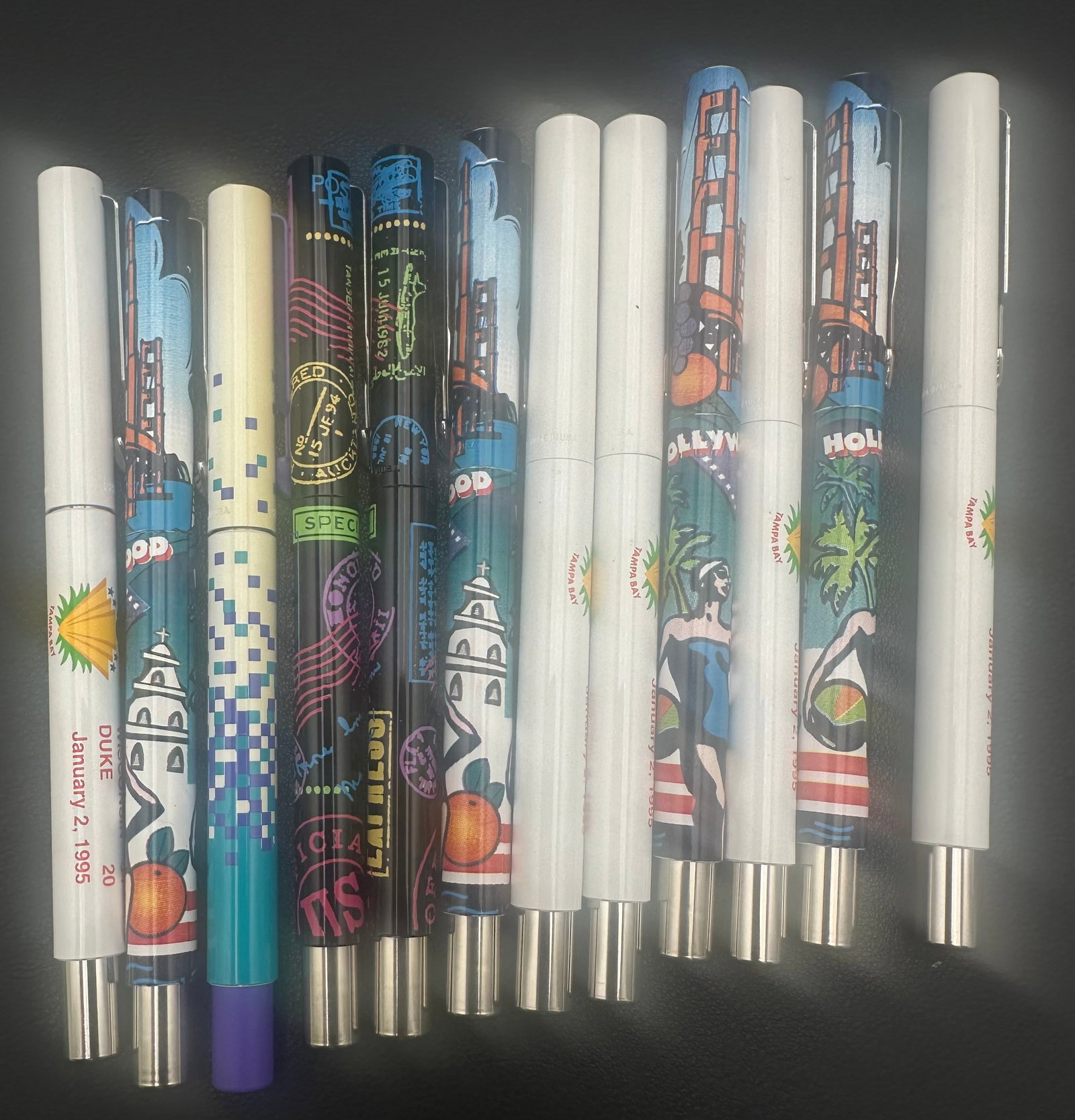 Vintage 1995 Florida Promotional Ballpoint Pen Lot of 11 – Tampa Bay & Hollywood (1 of 5)