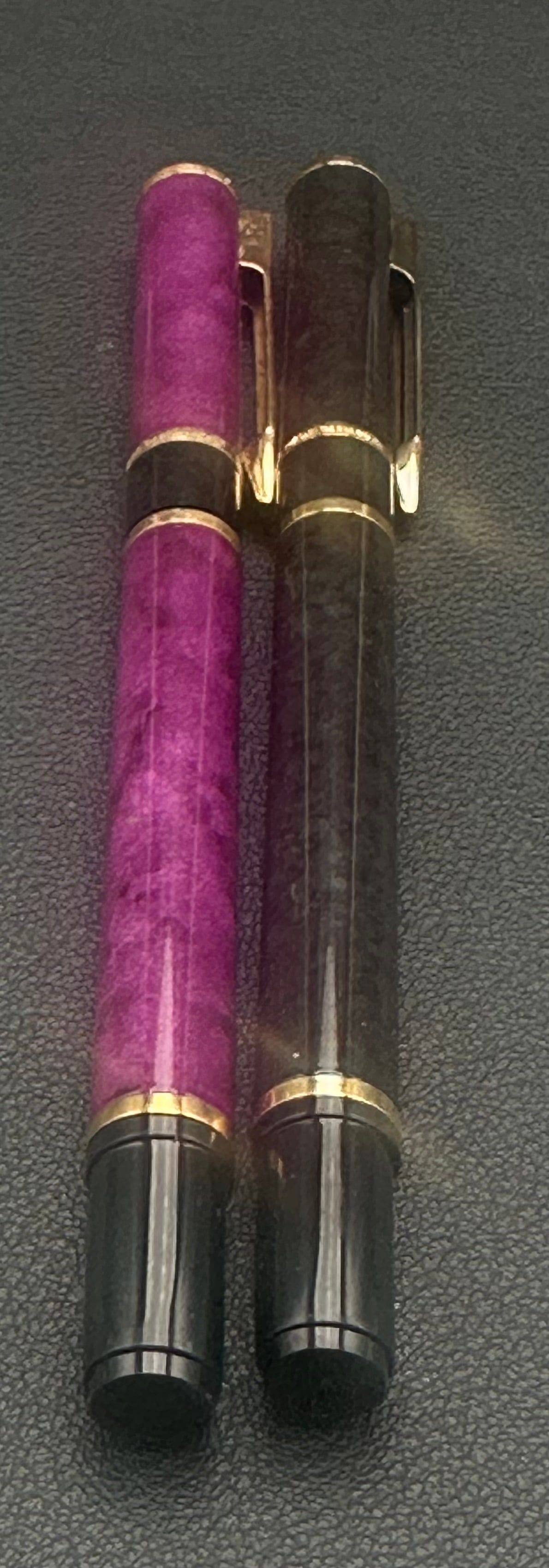 Parker Duofold Purple & Black Rollerball Ballpoint Pen Set (1 of 9)