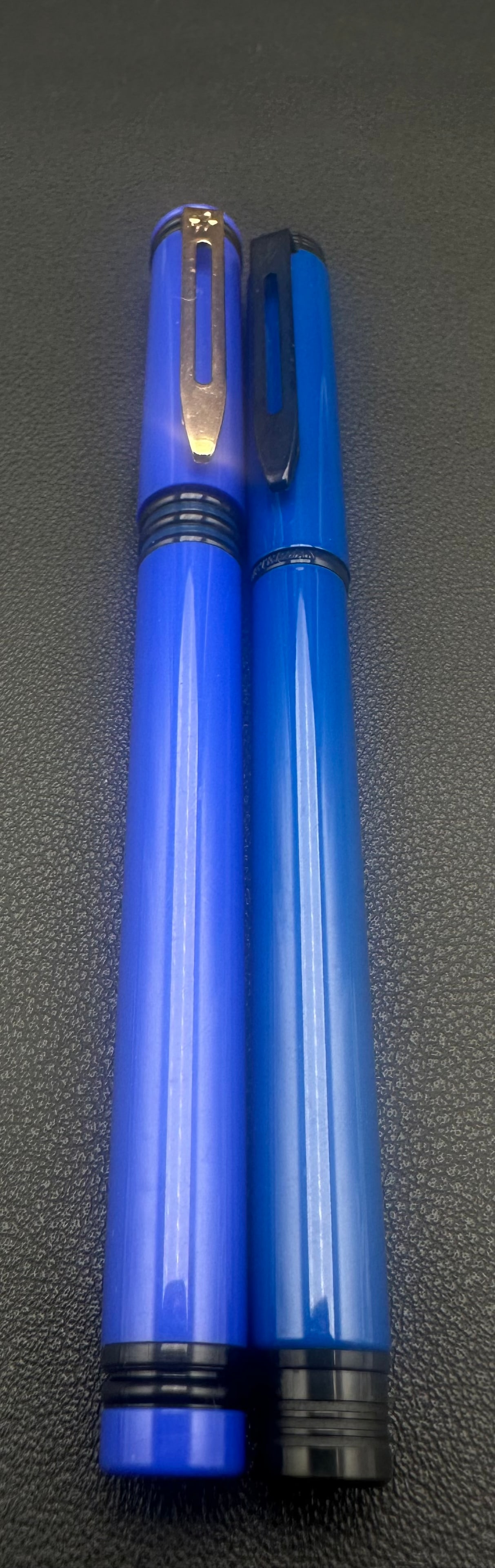 Lot of 2 Waterman France Blue Fountain Pens Fine F Nibs (1 of 8)