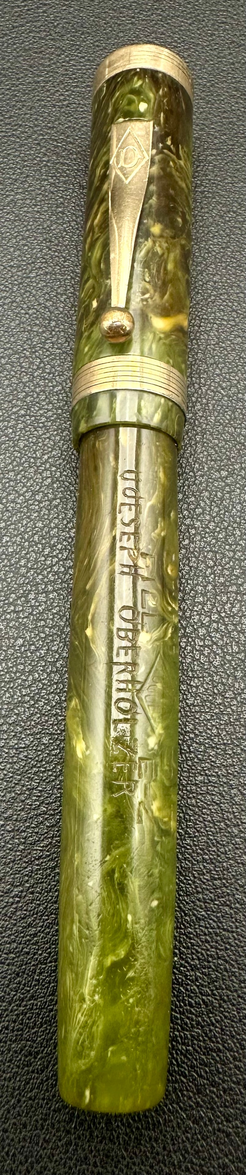 Vintage Wahl Eversharp Gold Seal Green Marble Fountain Pen 14K Nib (1 of 8)
