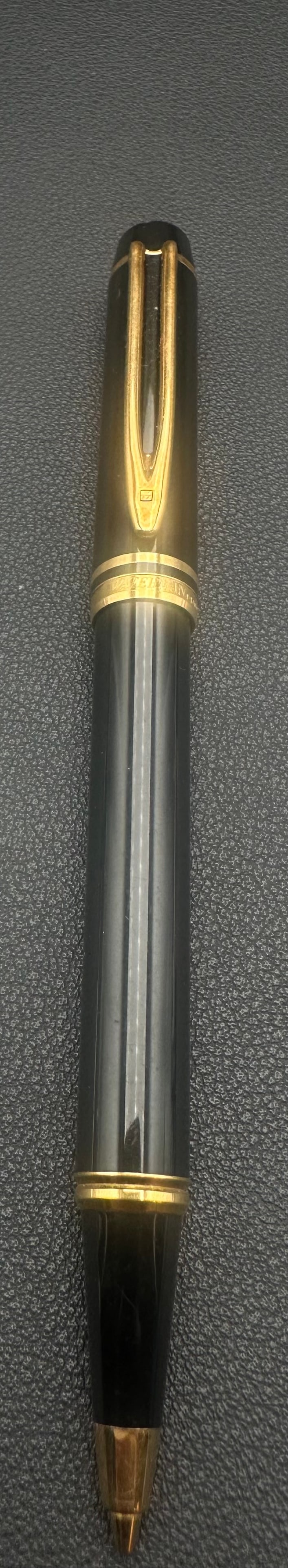 Waterman Expert II Black Lacquer Gold Trim Ballpoint Pen France (1 of 7)