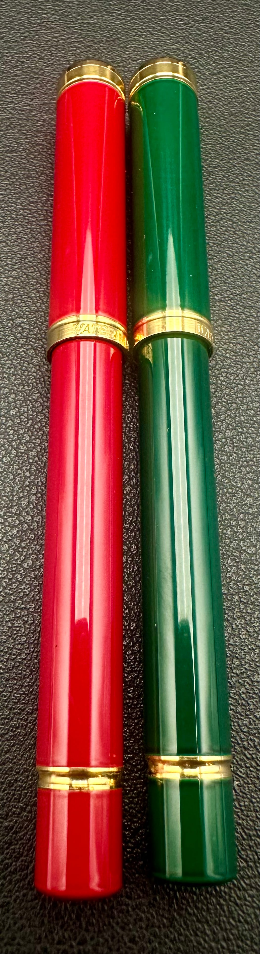Vintage Waterman Rollerball Pen Lot of 2 Red & Green Lacquer France (1 of 10)