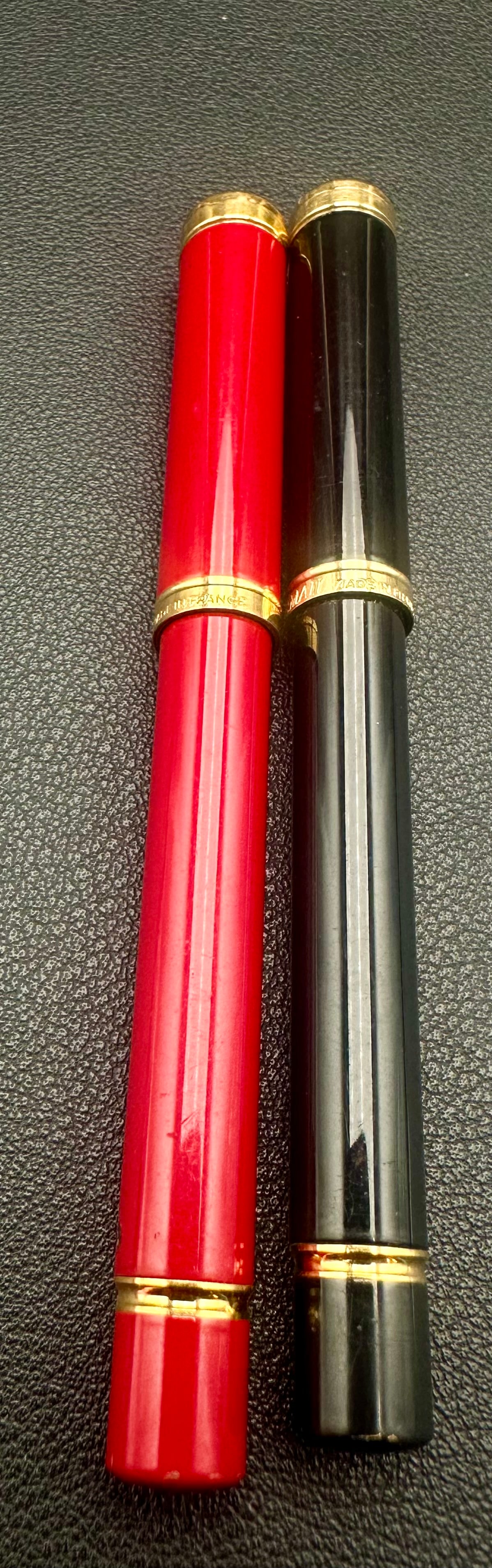 Waterman Rollerball Pen Lot of 2 Red & Black Lacquer France (1 of 8)